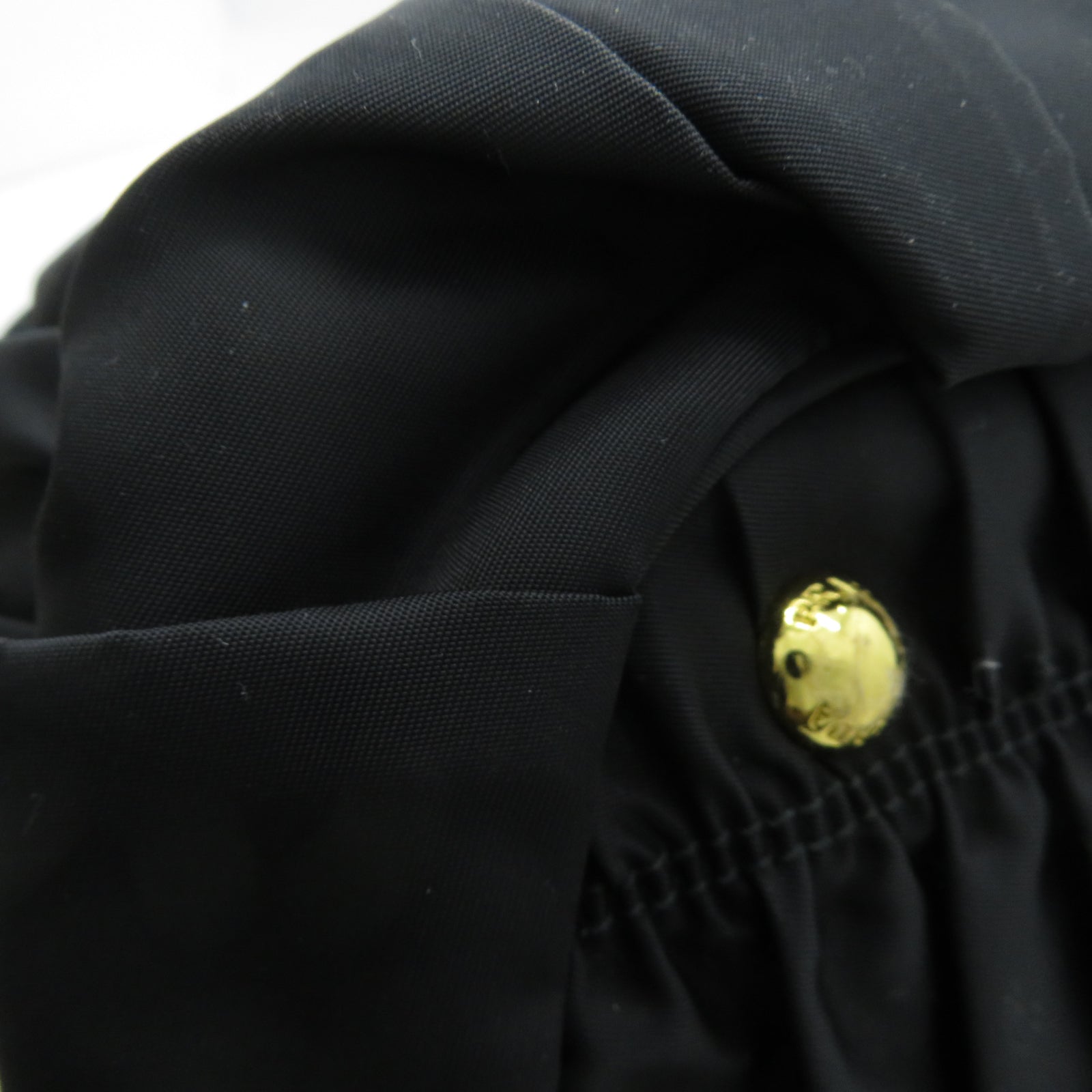 PRADA 尼龍2 Way Shoulder金扣手挽肩背兩用袋黑色