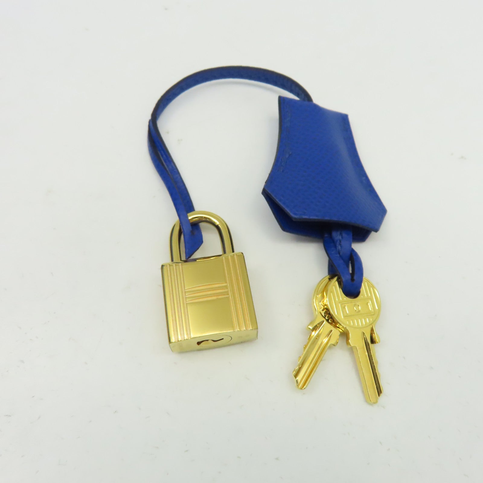 HERMES Epsom皮革Kelly 25 Sellier金扣手挽肩背兩用袋Bleu France法國藍色