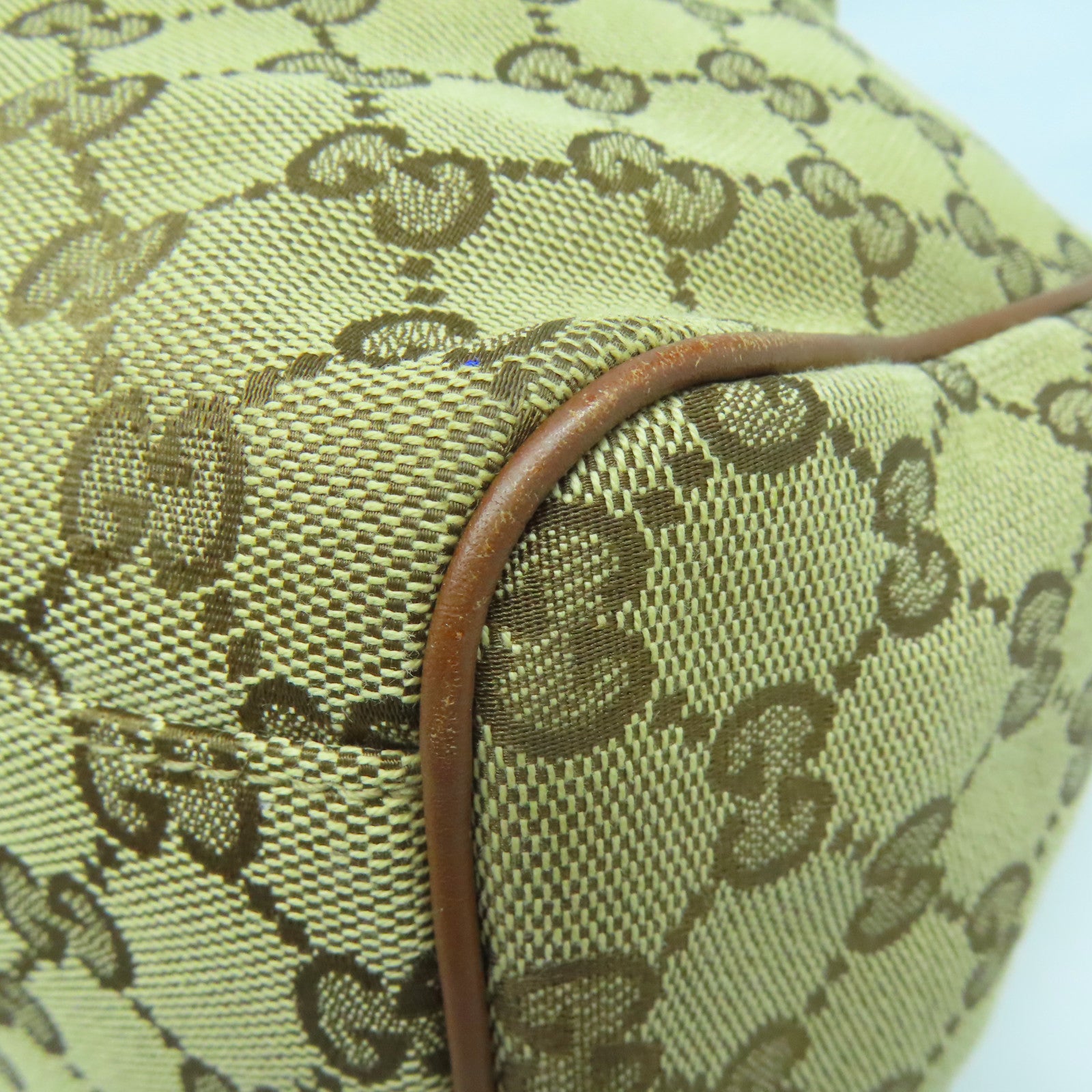 GUCCI 帆布Hand Bag金扣手挽袋啡色