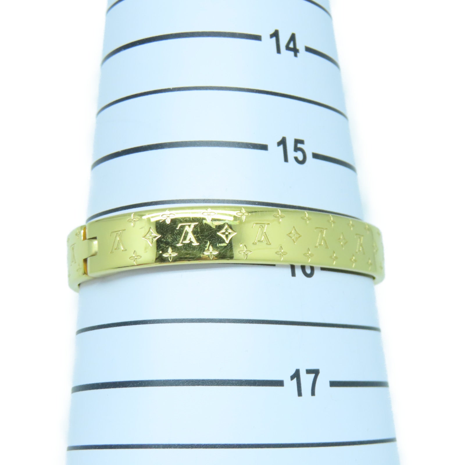 LOUIS VUITTON Brass Nanogram Bracelet手鐲金色