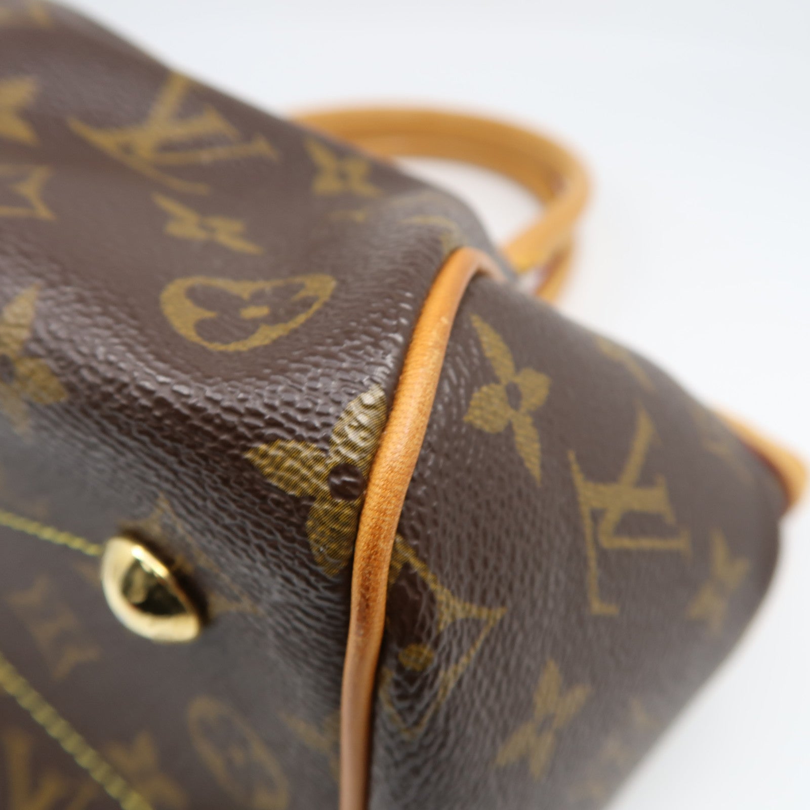 LOUIS VUITTON Monogram Tivoli PM金扣手挽袋啡色