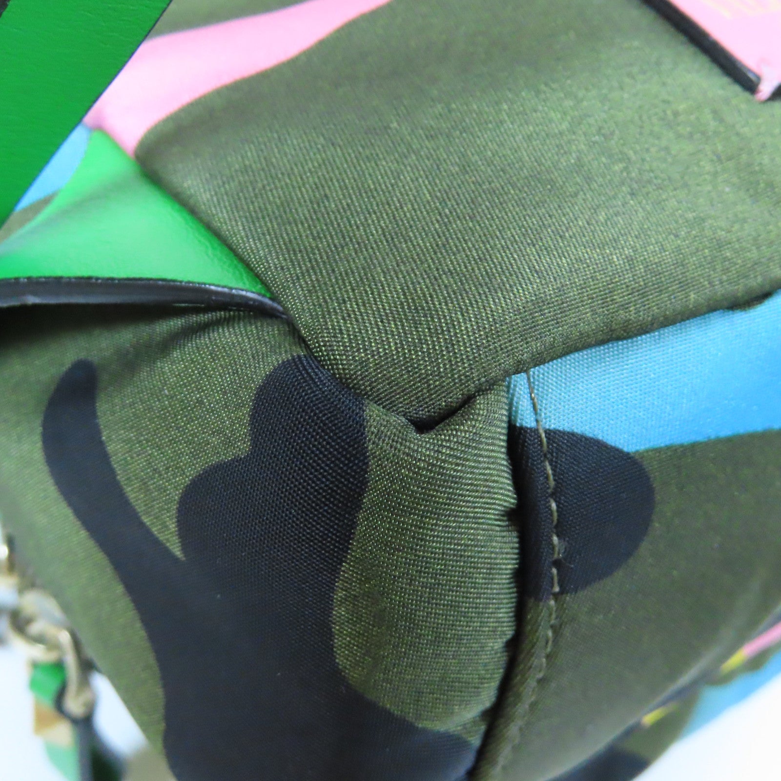 Valentino 帆布Rucksack金扣背包綠色