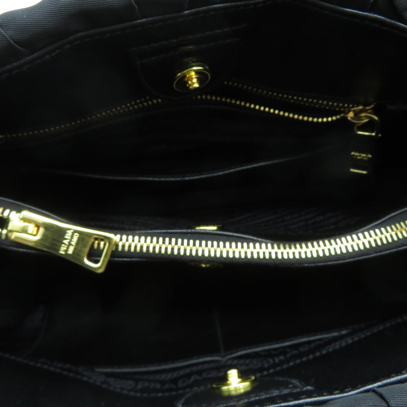 PRADA 尼龍2 Way Shoulder金扣手挽肩背兩用袋黑色