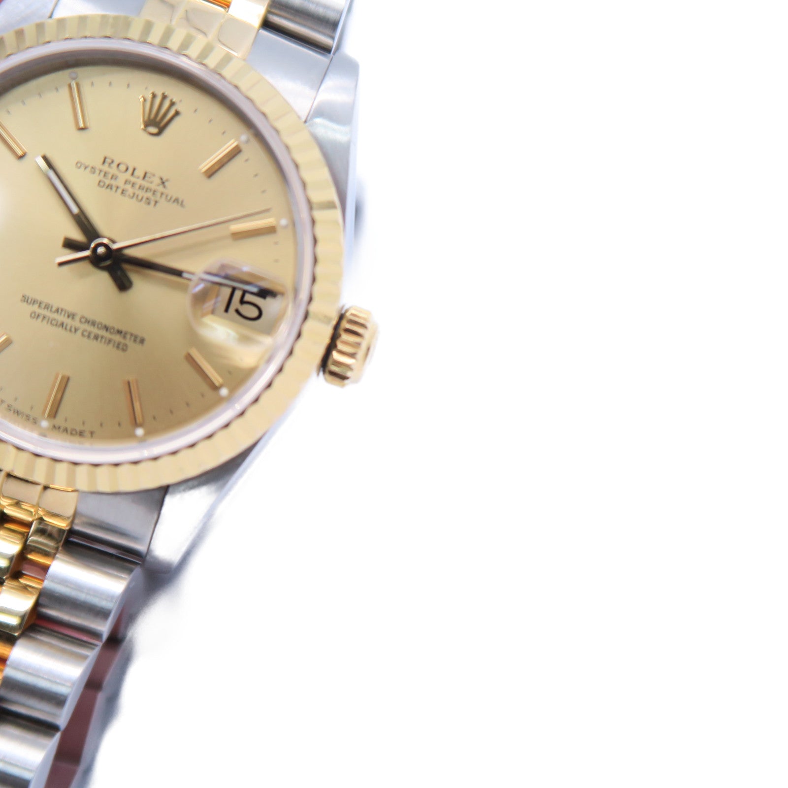 ROLEX 18K黃金/不鏽鋼Datejust 31手錶自動機芯金色