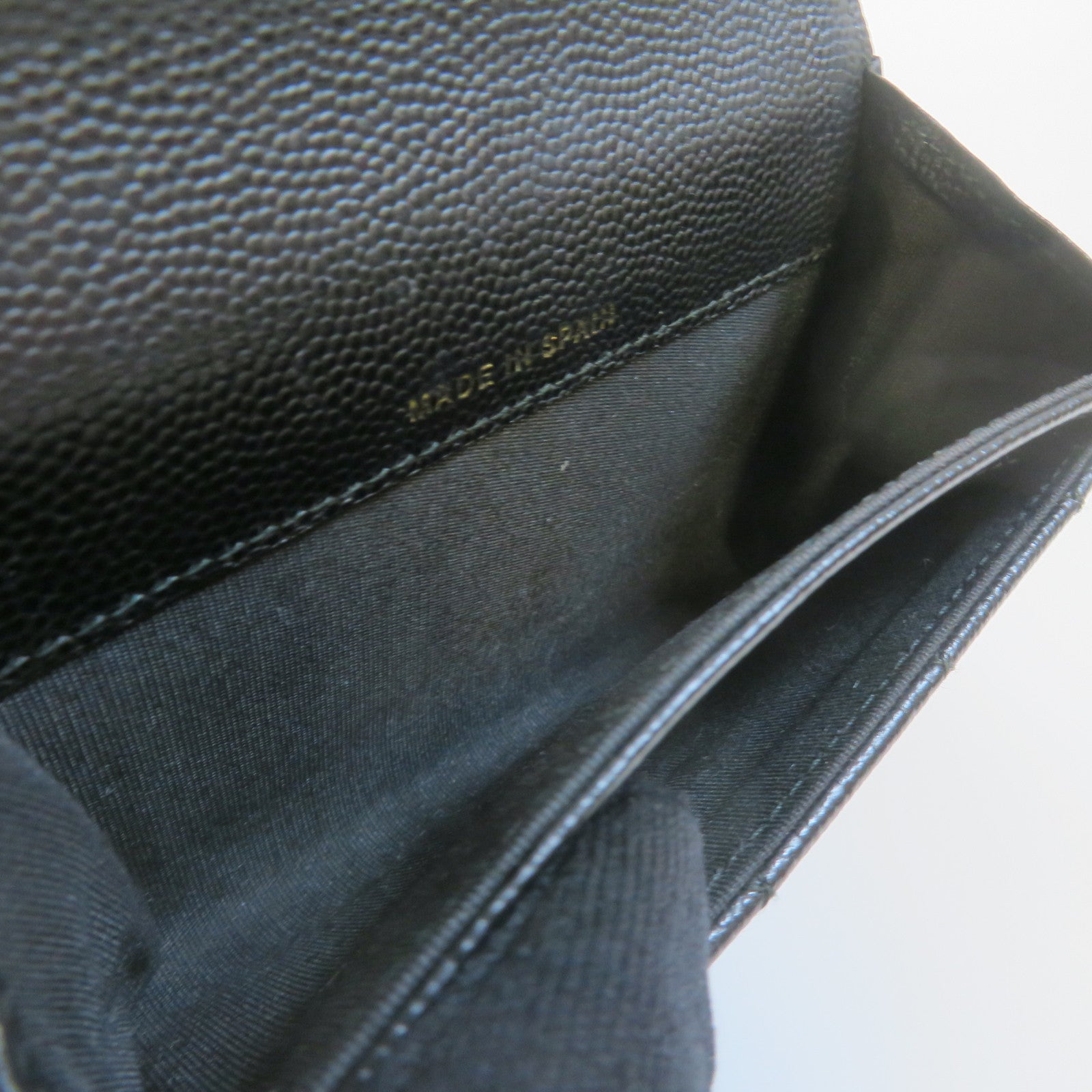 CHANEL 菱格牛皮皮革Card Case金扣卡片套黑色