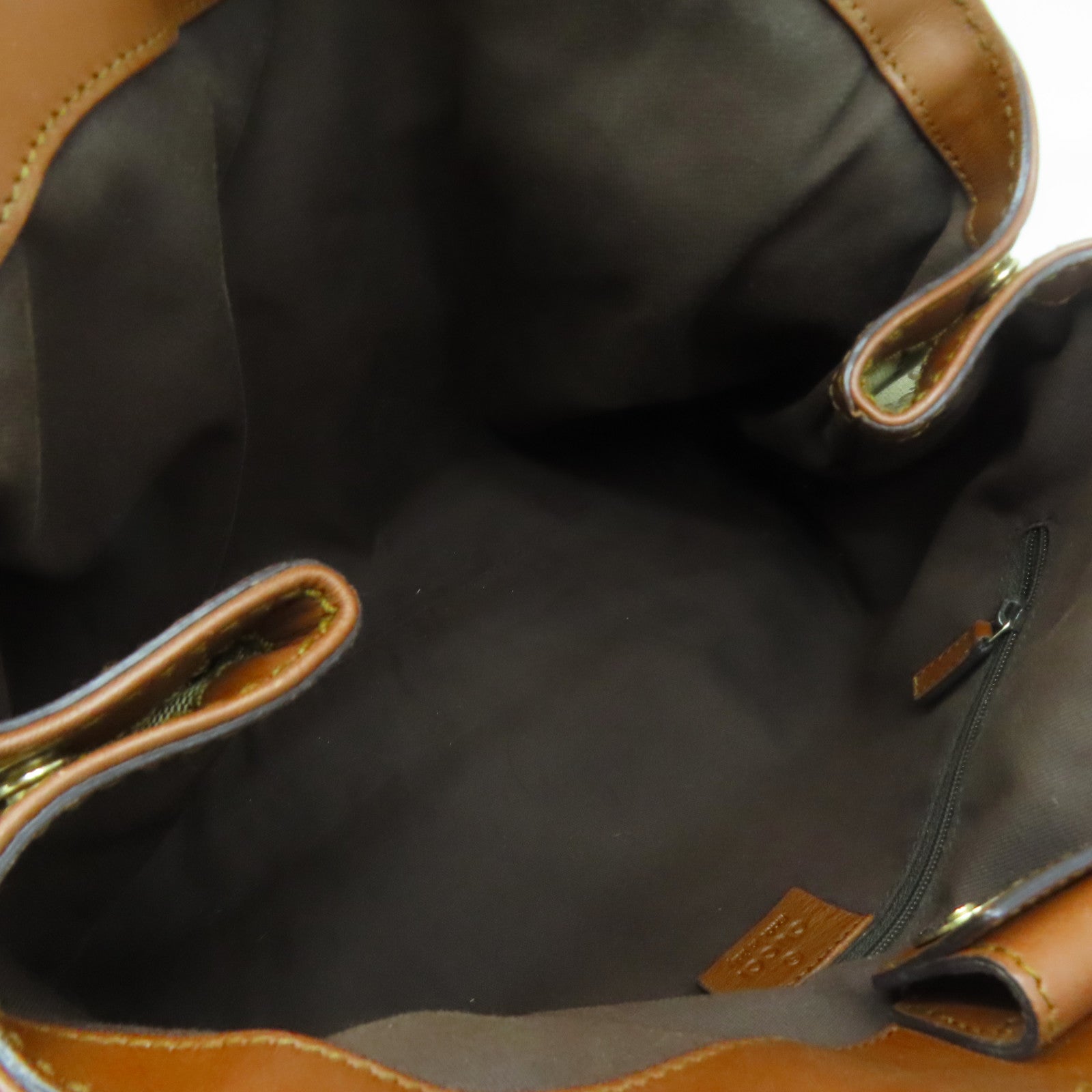 GUCCI 帆布Hand Bag金扣手挽袋啡色