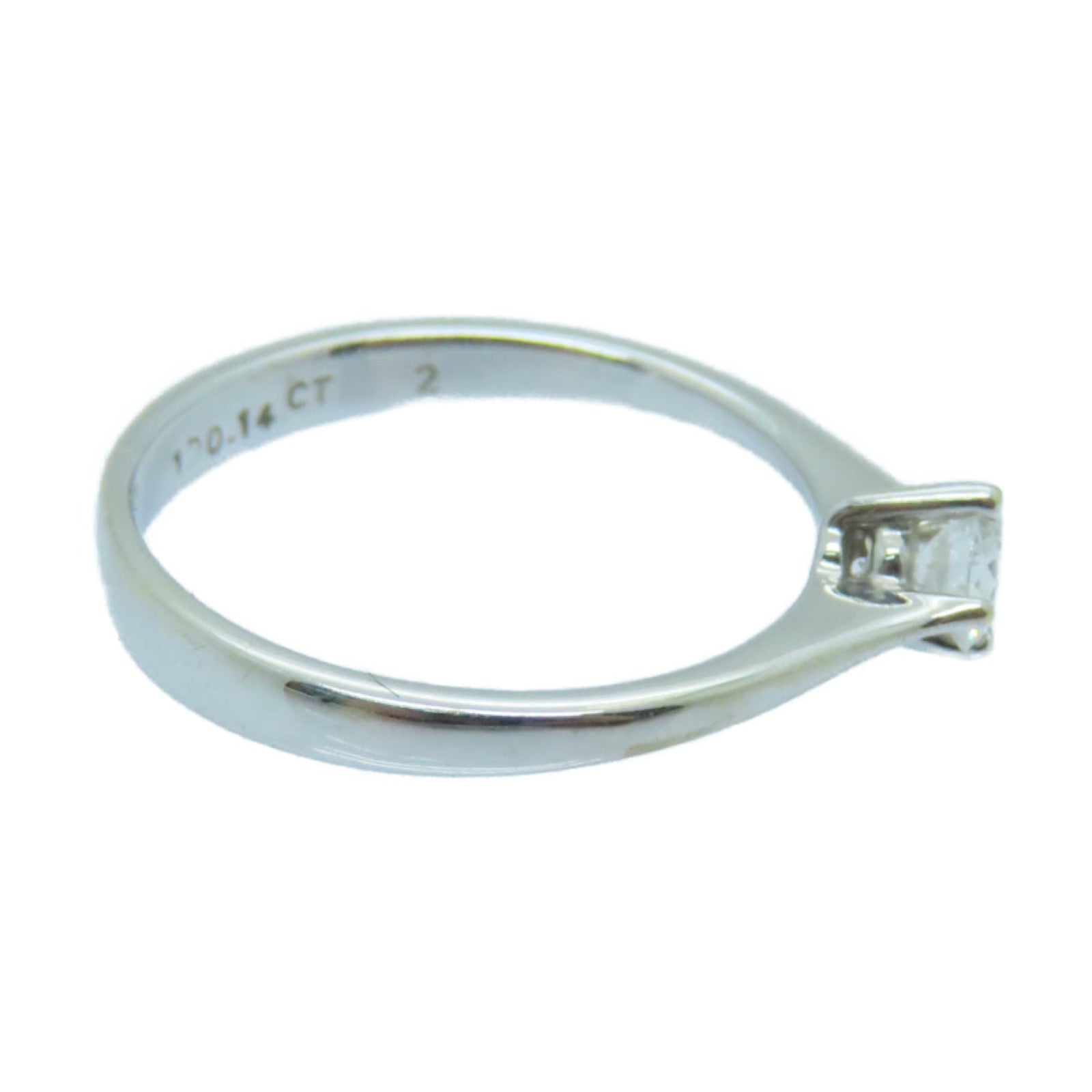JEWELRY 【激減優惠】18K白金Diamond Ring 0.14ct鑽石戒指US#4銀色