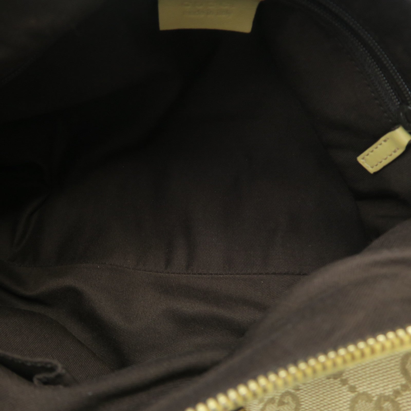 GUCCI canvas Shoulder Bag gold buckle shoulder bag brown