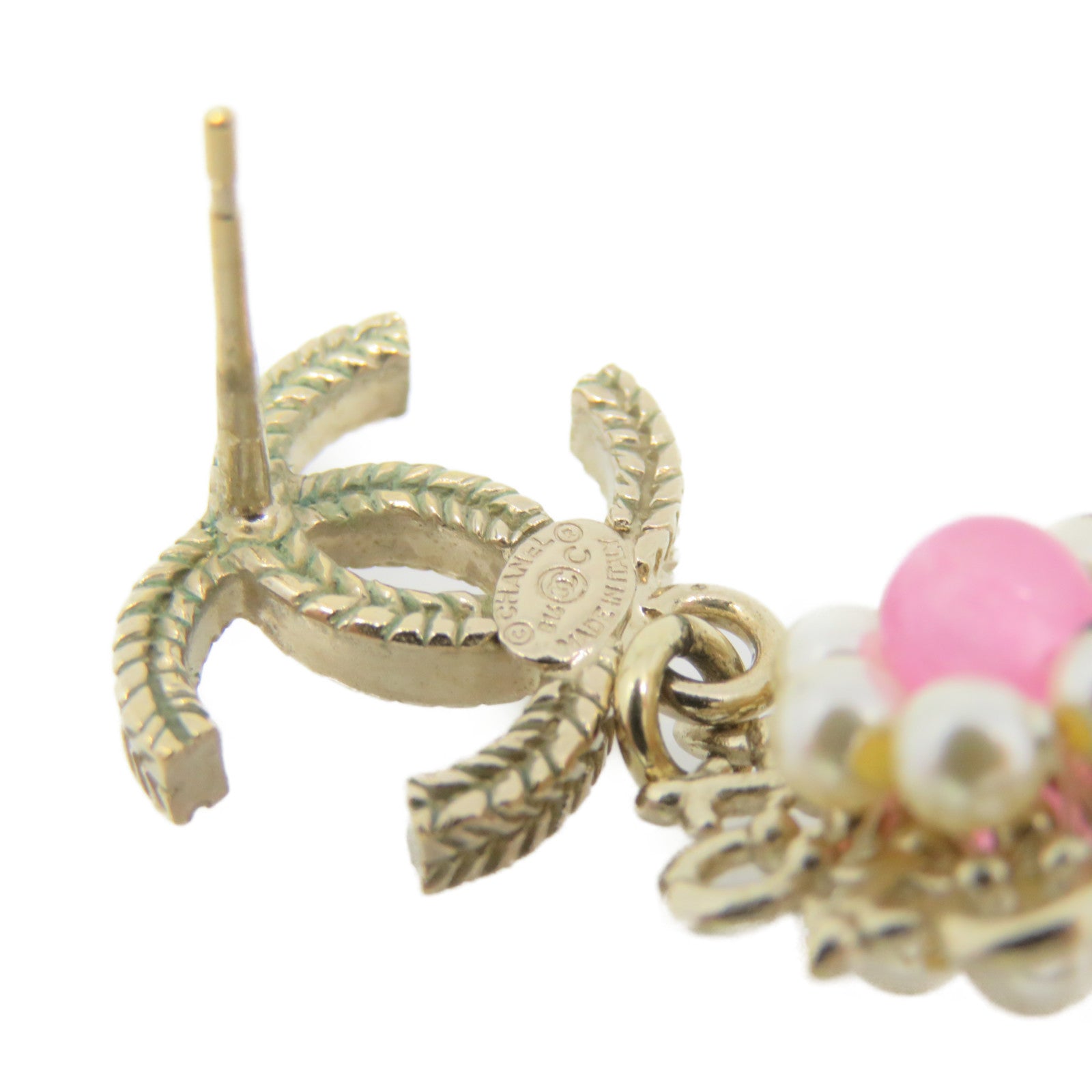 CHANEL 金属/仿珍珠Earrings耳环彩色/金色
