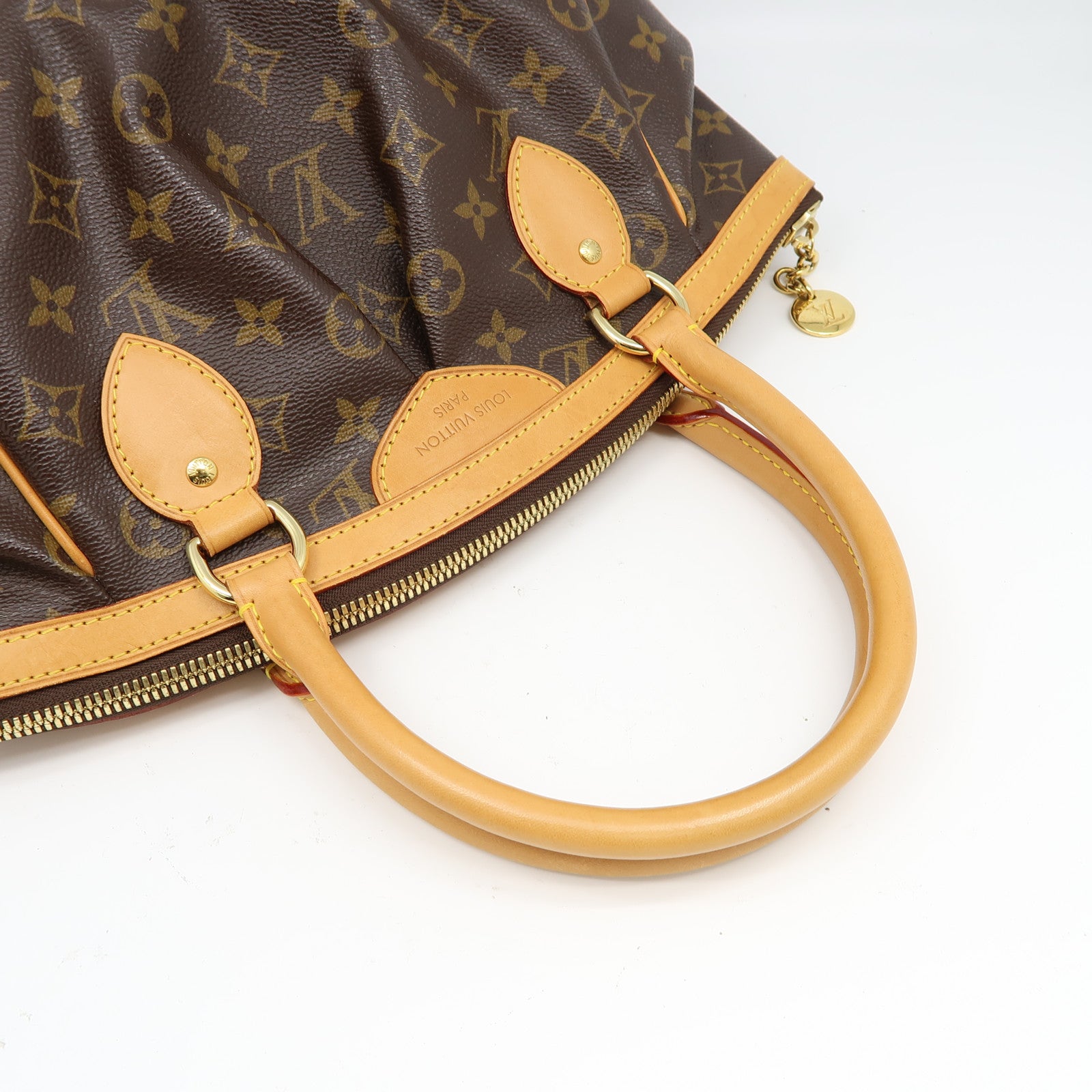 LOUIS VUITTON Monogram Tivoli PM金扣手挽袋啡色
