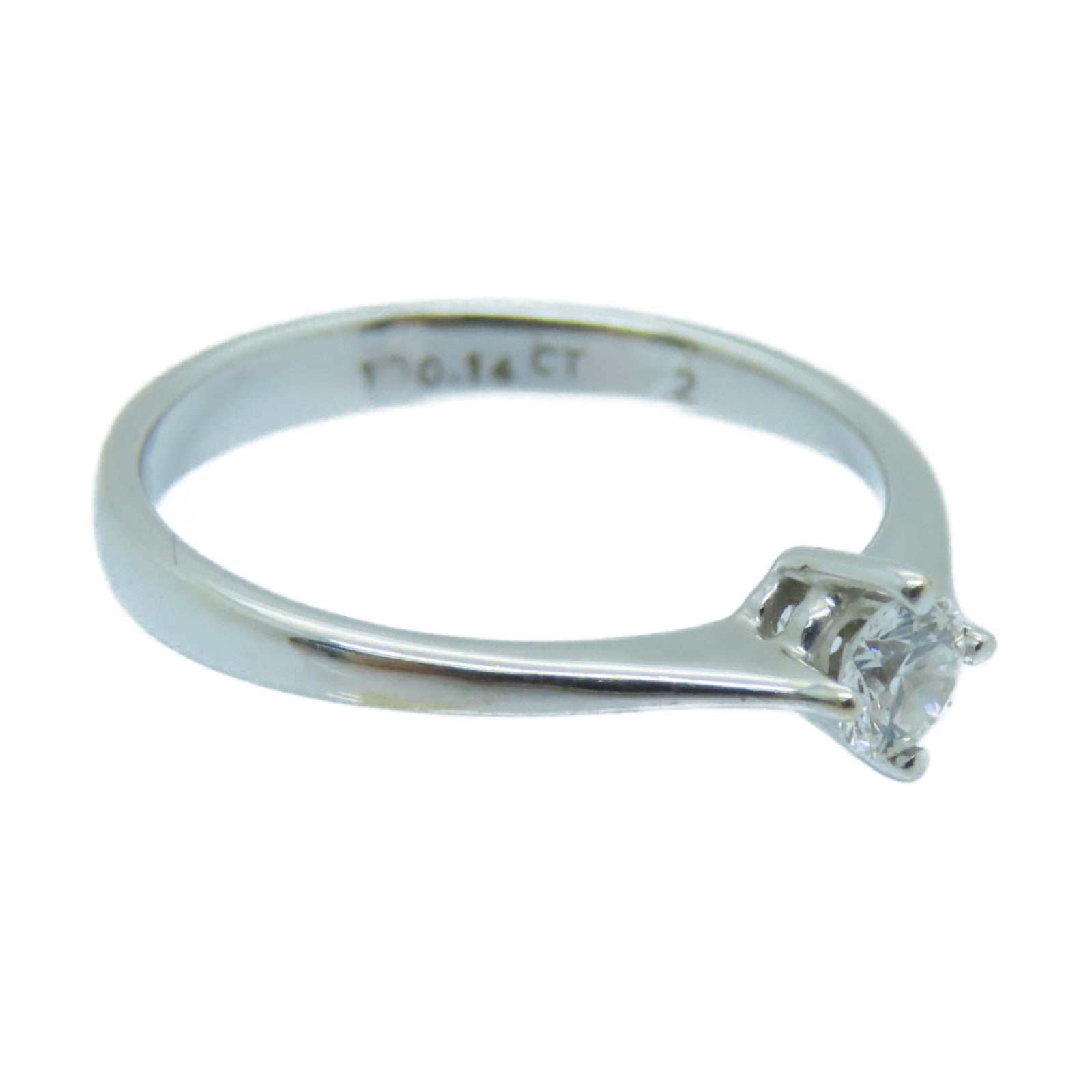 JEWELRY 【激減優惠】18K白金Diamond Ring 0.14ct鑽石戒指US#4銀色