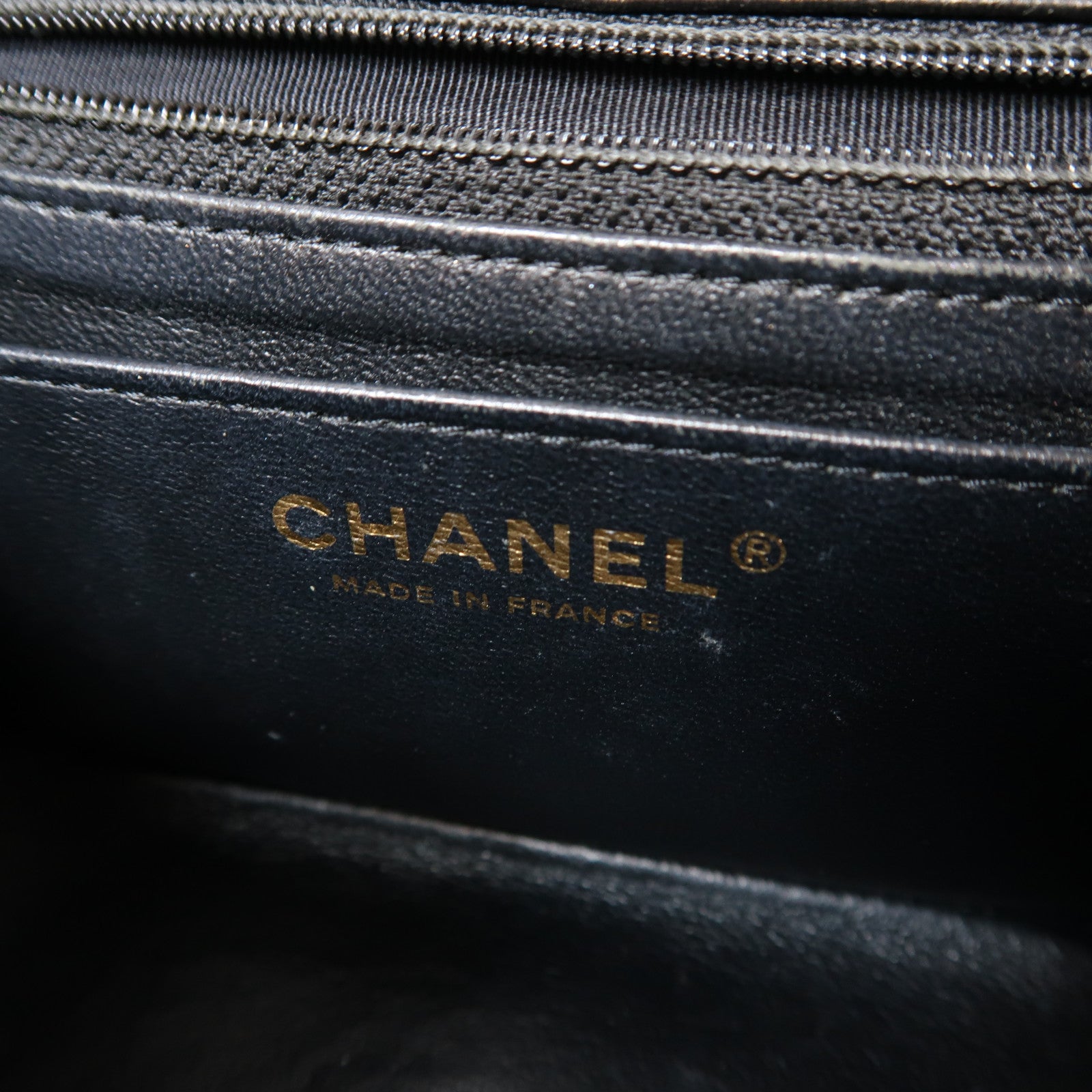 CHANEL 菱格羊皮皮革Chain Shoulder Bag金扣鏈帶肩背袋黑色
