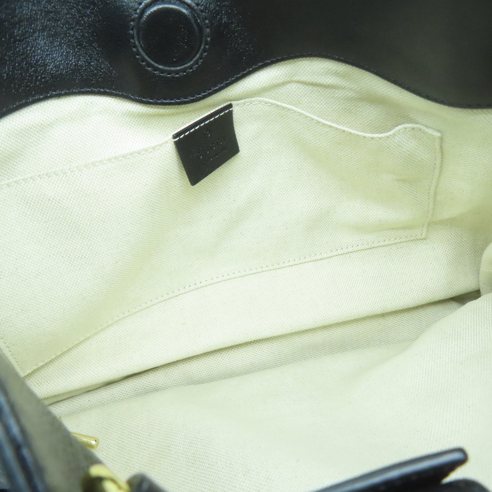 GUCCI 牛皮皮革Shoulder Tote金扣鏈帶手挽肩背兩用袋黑色