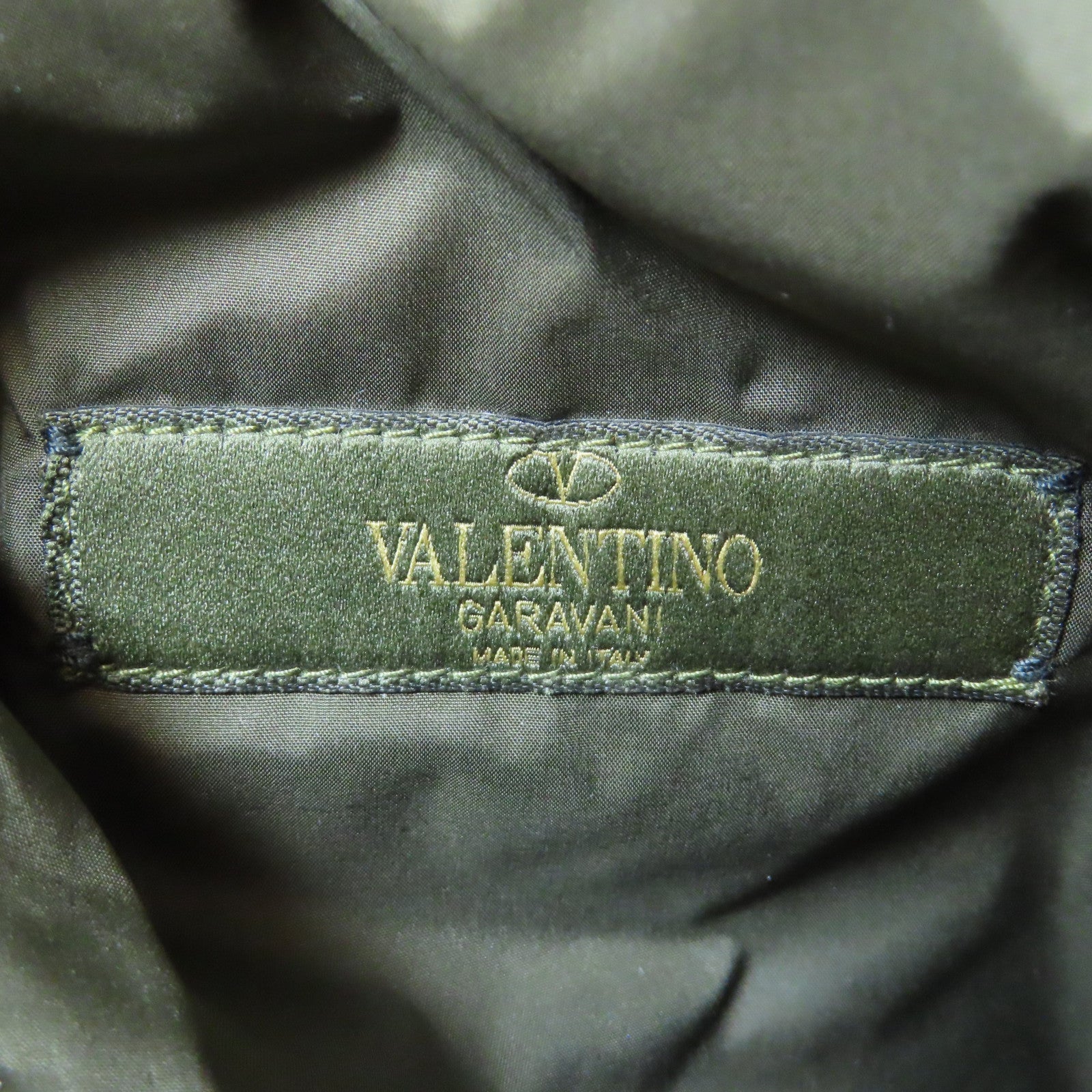 Valentino 帆布Rucksack金扣背包綠色