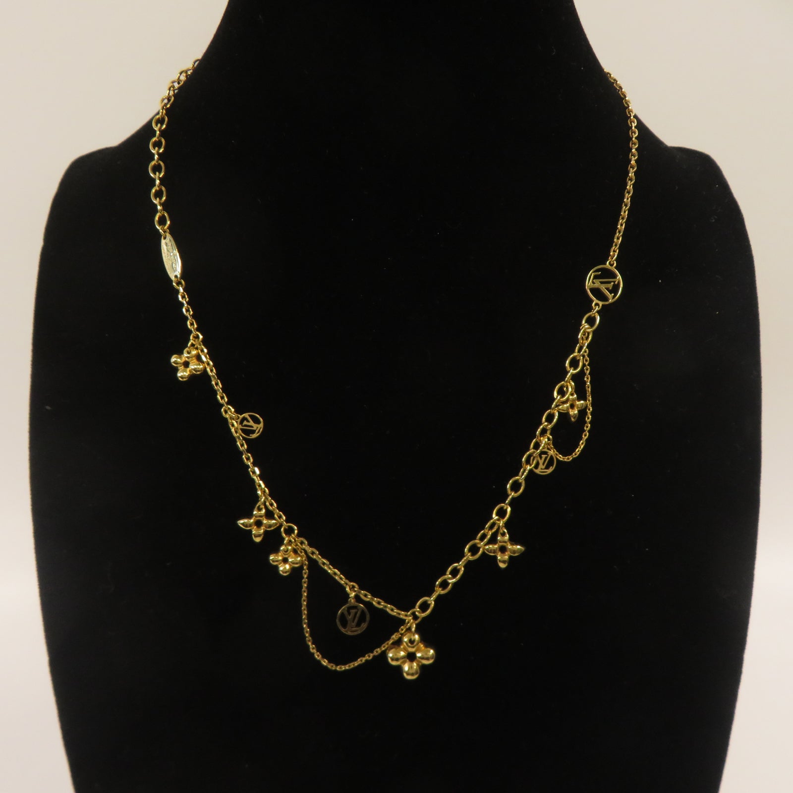 LOUIS VUITTON 金屬Necklace項鏈金色