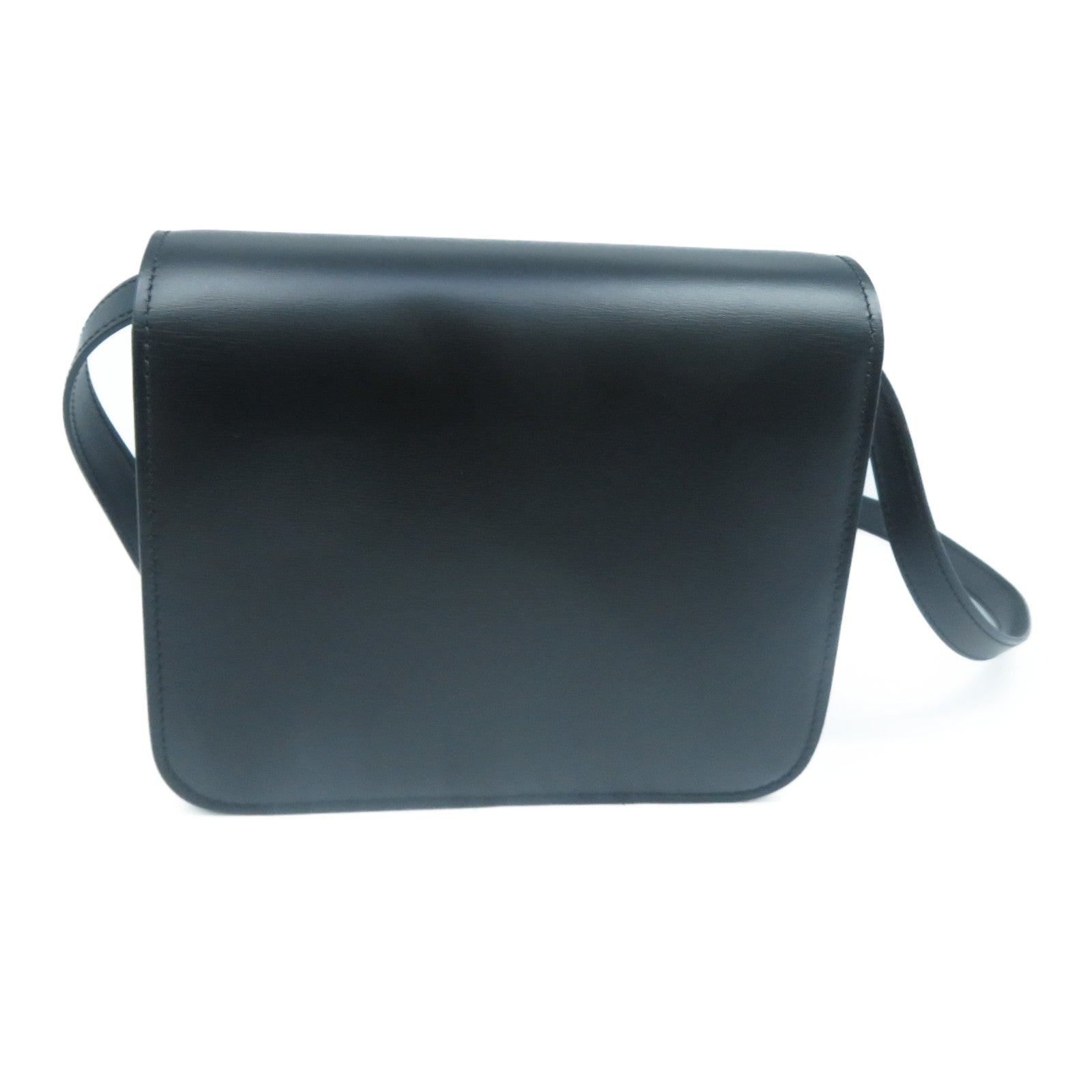 CELINE 牛皮皮革Shoulder Bag金扣肩背袋黑色