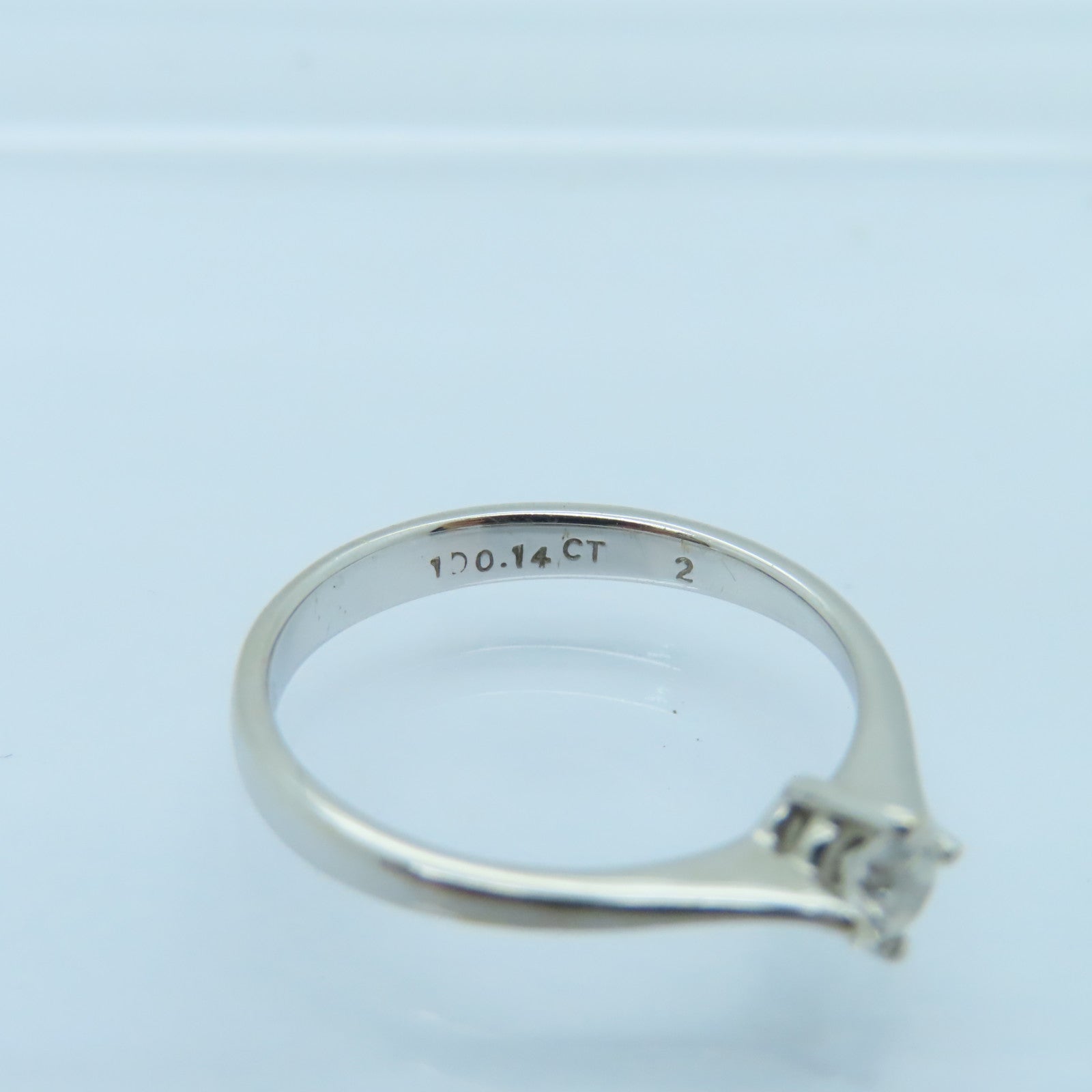 JEWELRY 【激減優惠】18K白金Diamond Ring 0.14ct鑽石戒指US#4銀色