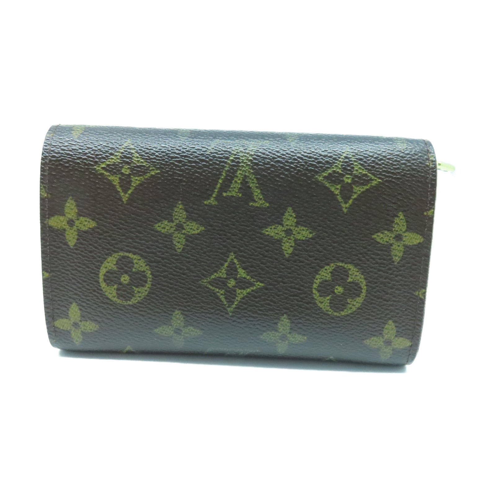 LOUIS VUITTON Monogram Porte Monoaie Vie Tresor金扣長錢包棕色
