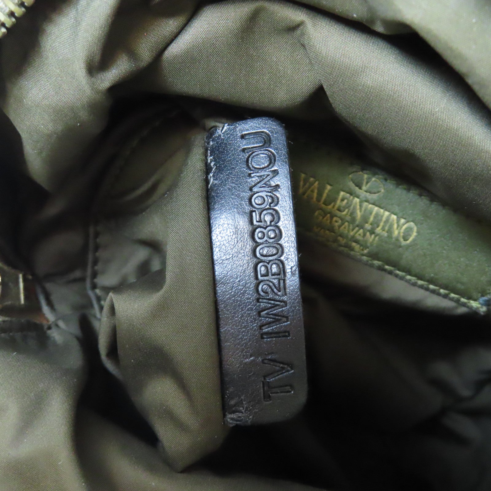 Valentino 帆布Rucksack金扣背包綠色