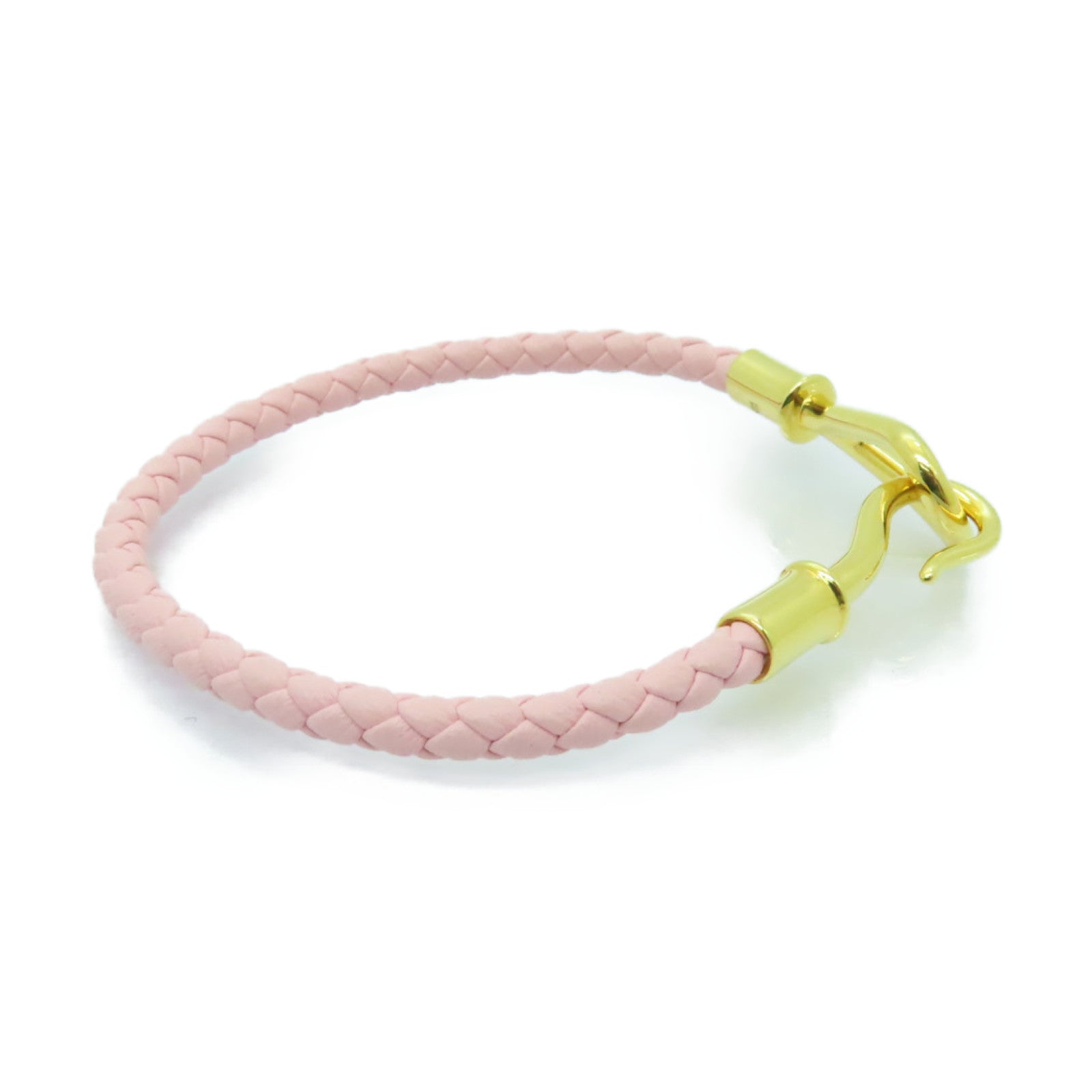 HERMES 【激減優惠】Swift皮革Jumbo Bracelet金扣手鐲粉紅色