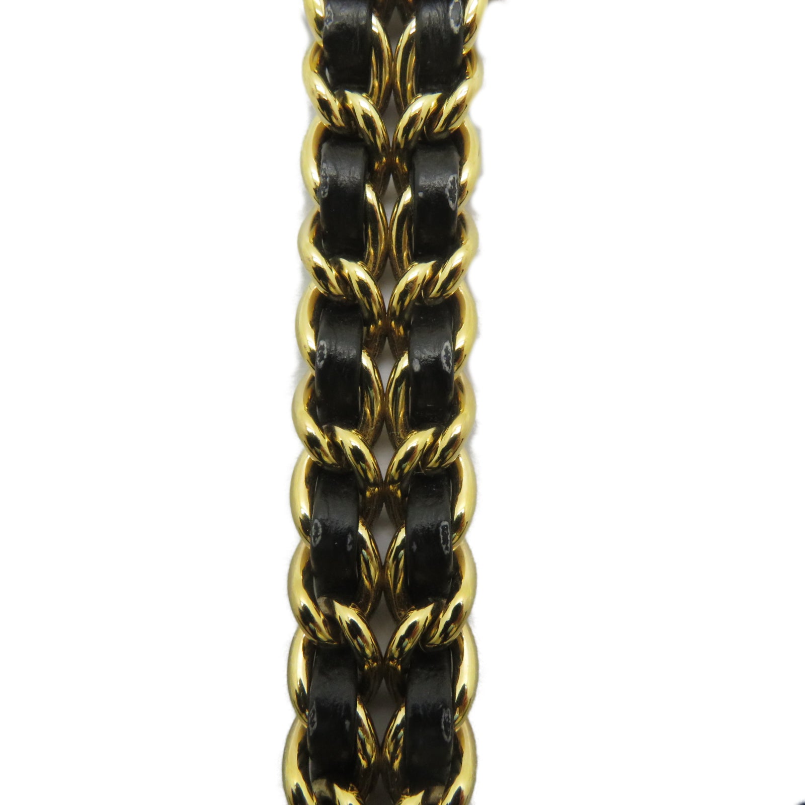 CHANEL Premiere Ediere Originale不鏽鋼/皮革石英機芯手錶黑色/金色