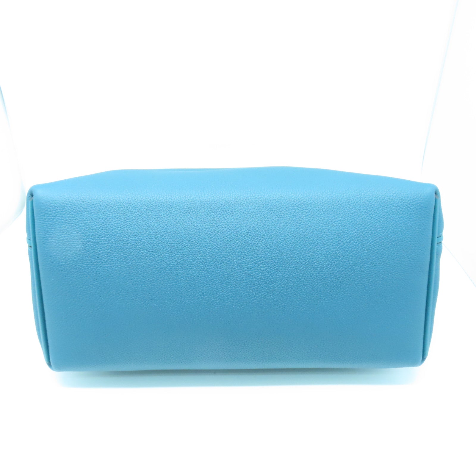 HERMES Evercolor皮革24/24 35cm银色/金色Colvert蓝色