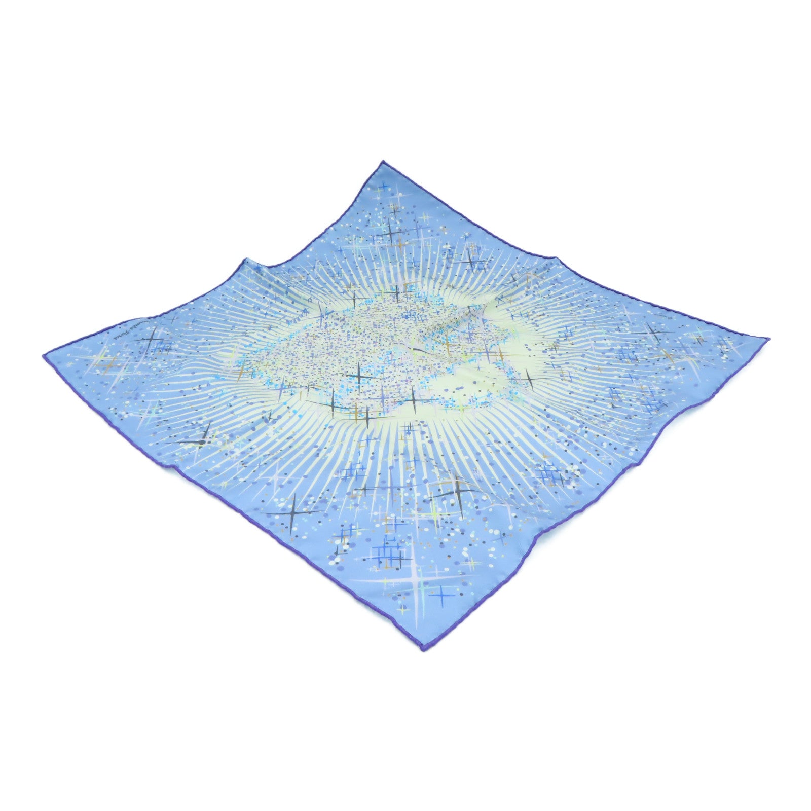 HERMES 【激減優惠】絲質Scarf 40×40絲巾藍色