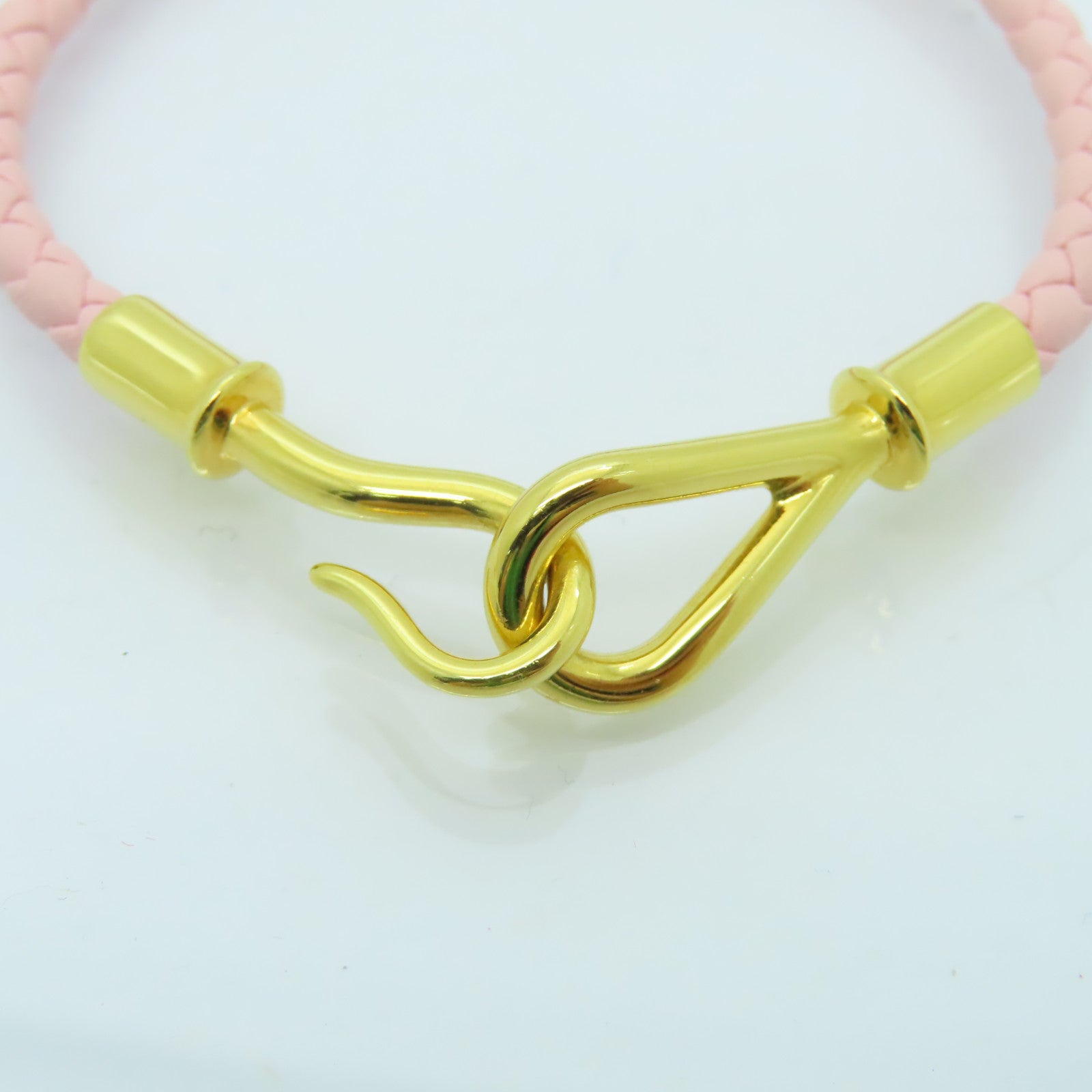 HERMES 【激減優惠】Swift皮革Jumbo Bracelet金扣手鐲粉紅色
