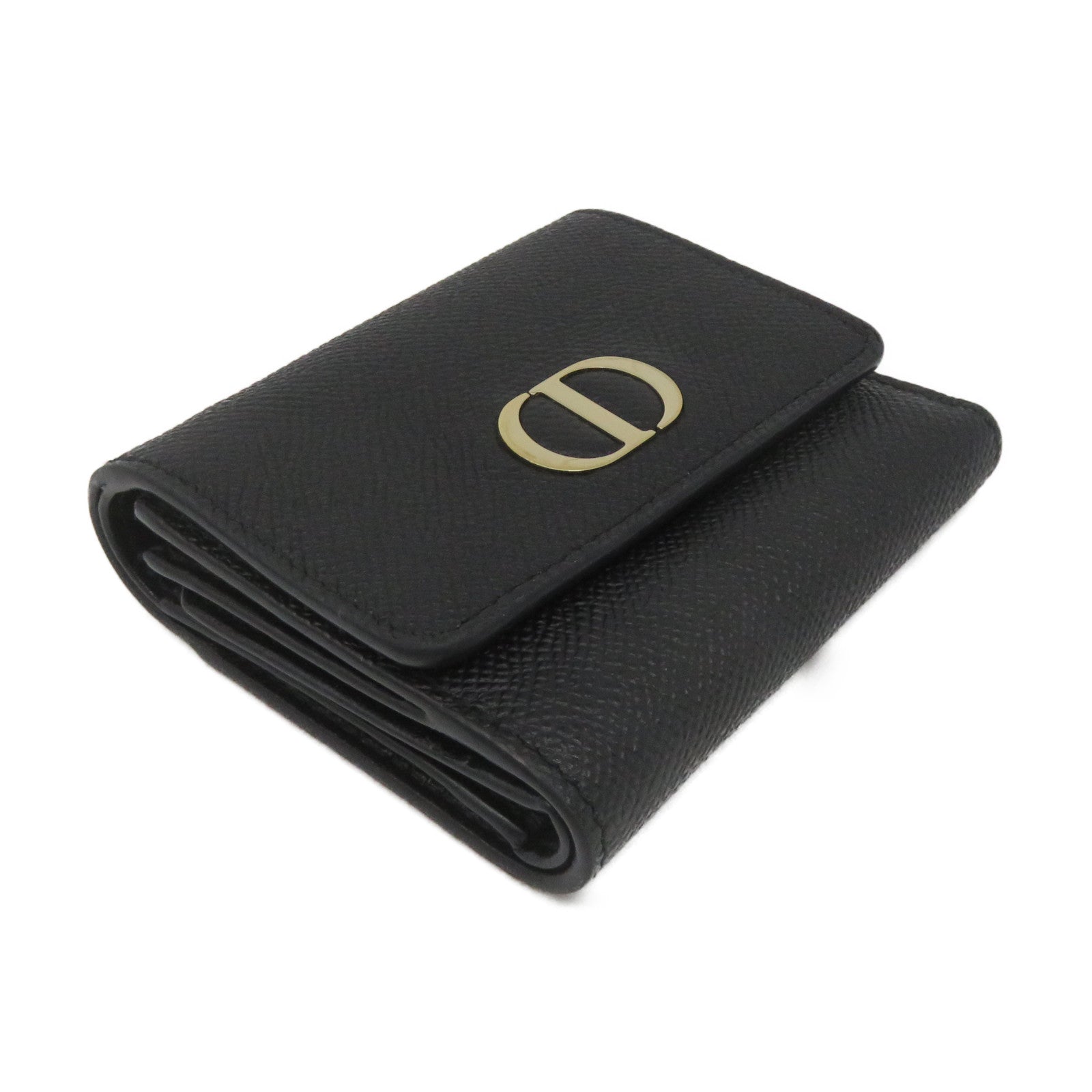 Dior cowhide leather Short Wallet short wallet black