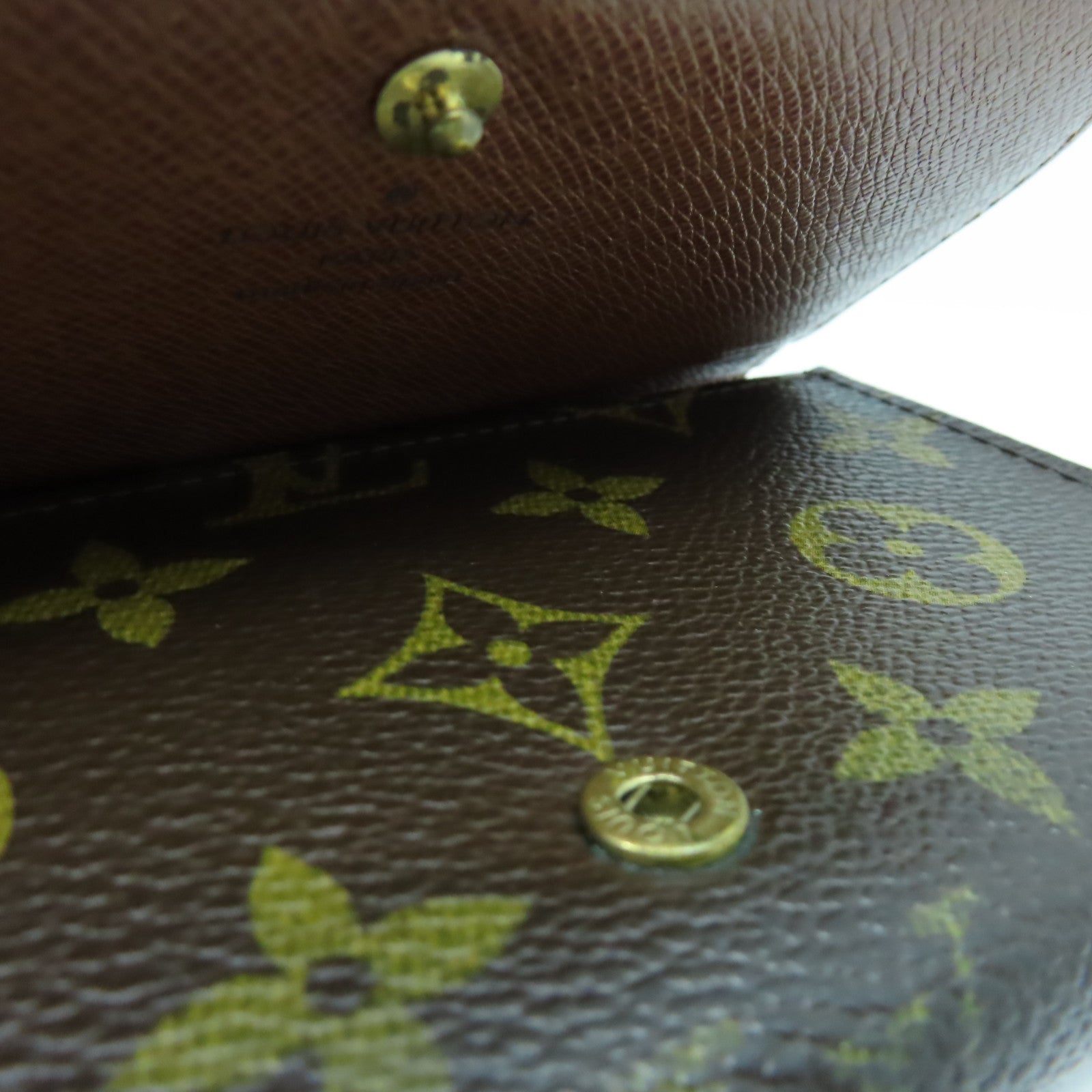 LOUIS VUITTON Monogram Porte Monoaie Vie Tresor金扣長錢包棕色