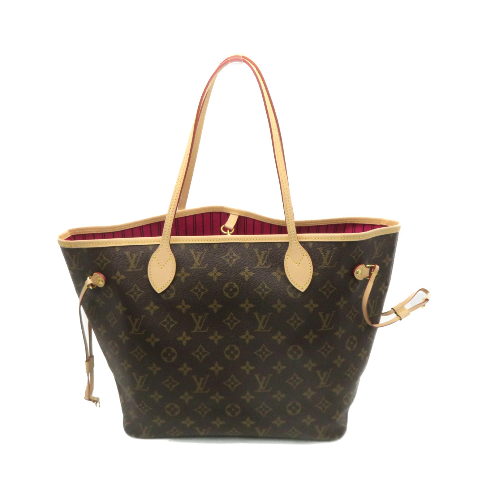 LOUIS VUITTON Monogram Neverfull MM Tote Bag肩背袋啡色