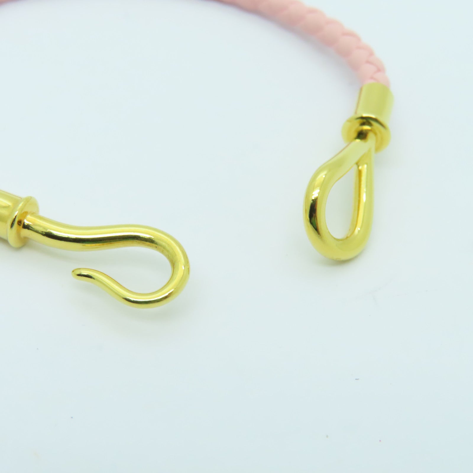 HERMES 【激減優惠】Swift皮革Jumbo Bracelet金扣手鐲粉紅色