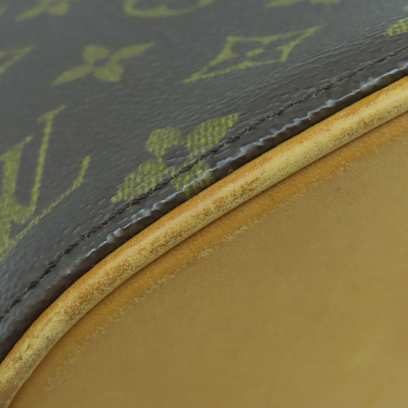 LOUIS VUITTON Monogram Drouot Gold Buckle Shoulder Bag Brown