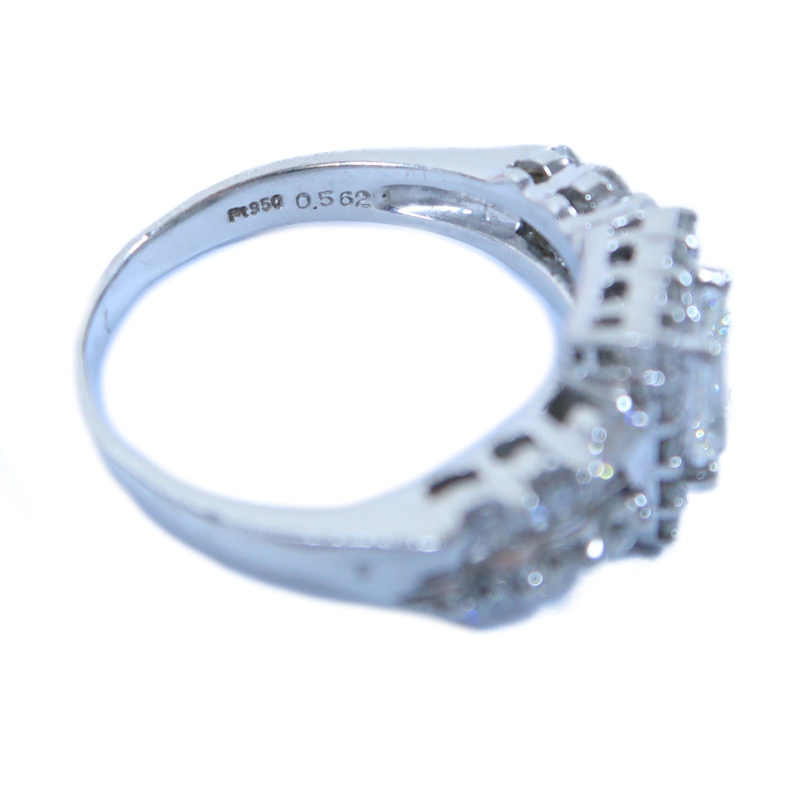 JEWELRY PT950鉑金Diamond Ring 0.562ct/1.00ct鑽石戒指US#8.25