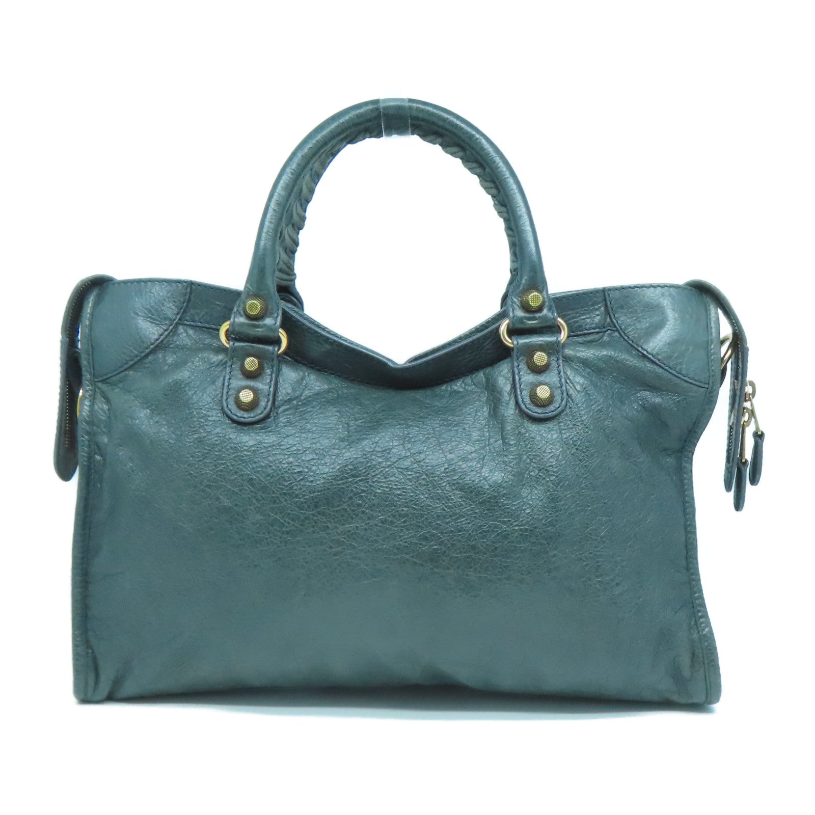 BALENCIAGA 牛皮皮革City Bag手挽肩背兩用袋綠色