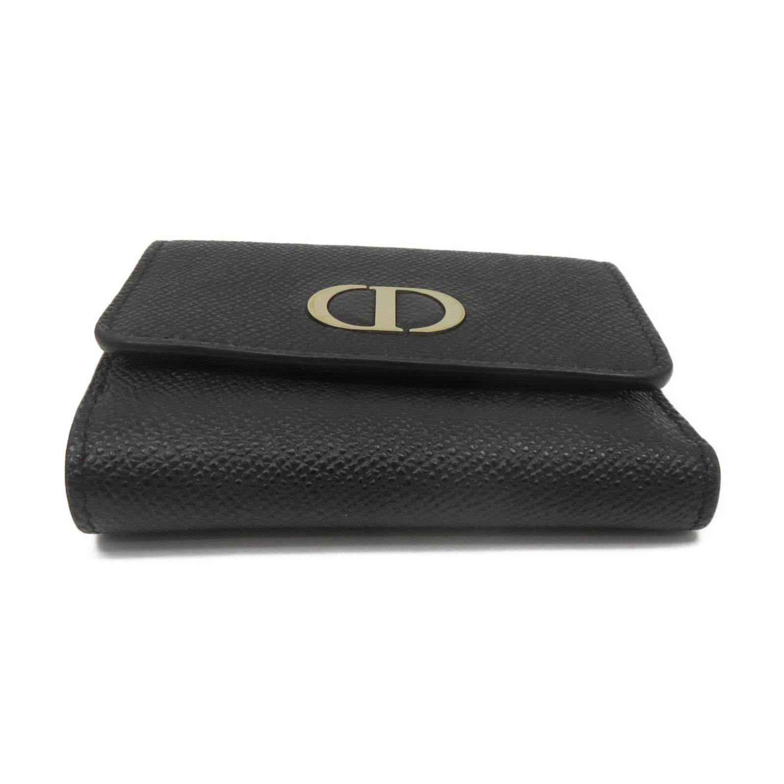 Dior cowhide leather Short Wallet short wallet black