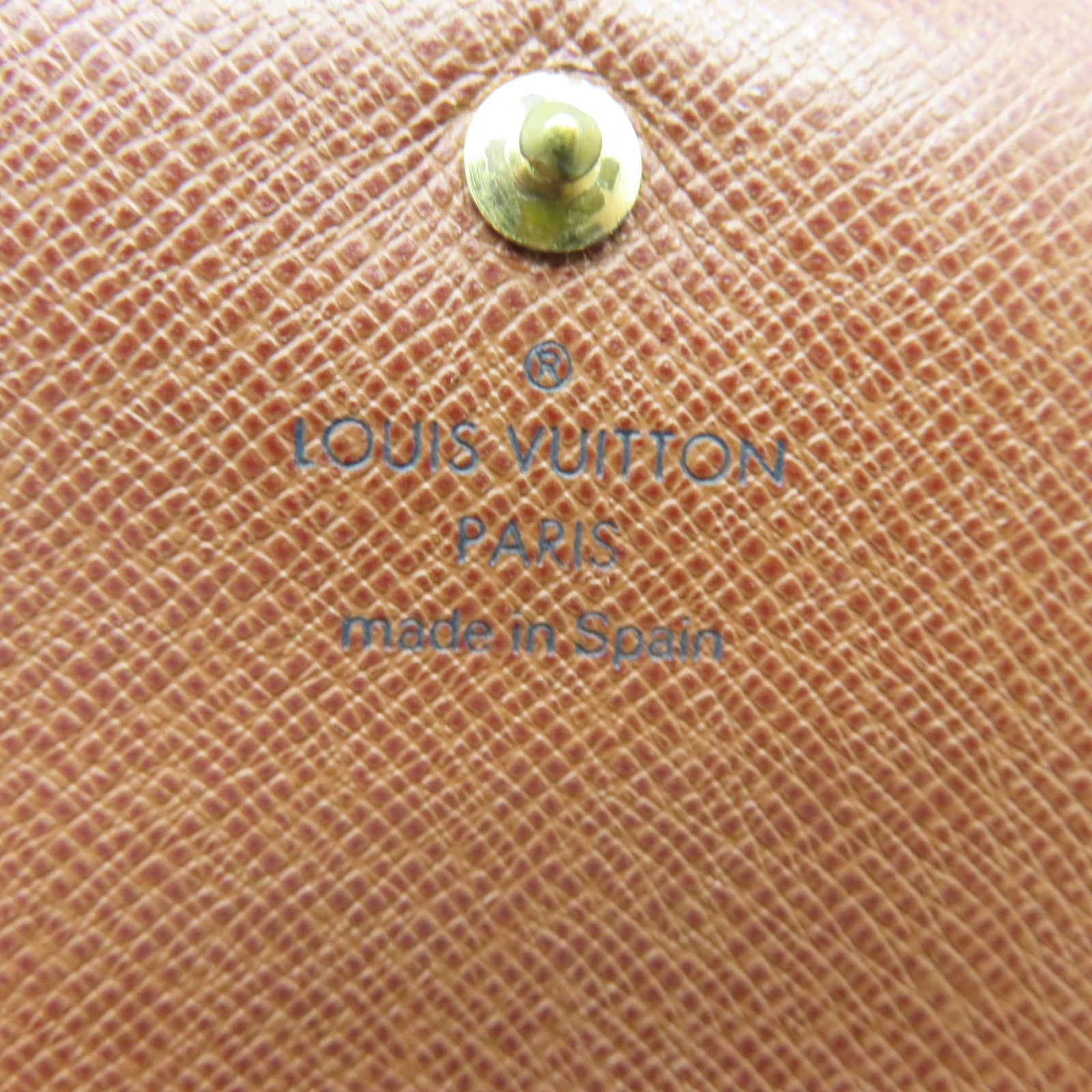 LOUIS VUITTON Monogram Porte Monoaie Vie Tresor金扣長錢包棕色