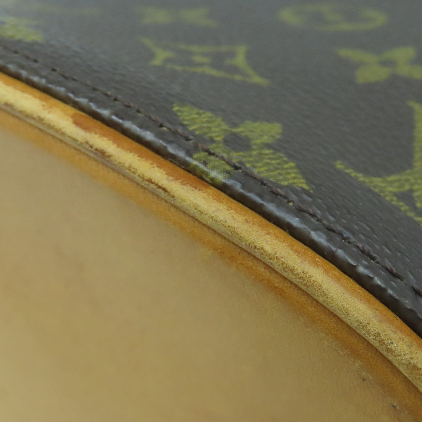 LOUIS VUITTON Monogram Drouot Gold Buckle Shoulder Bag Brown