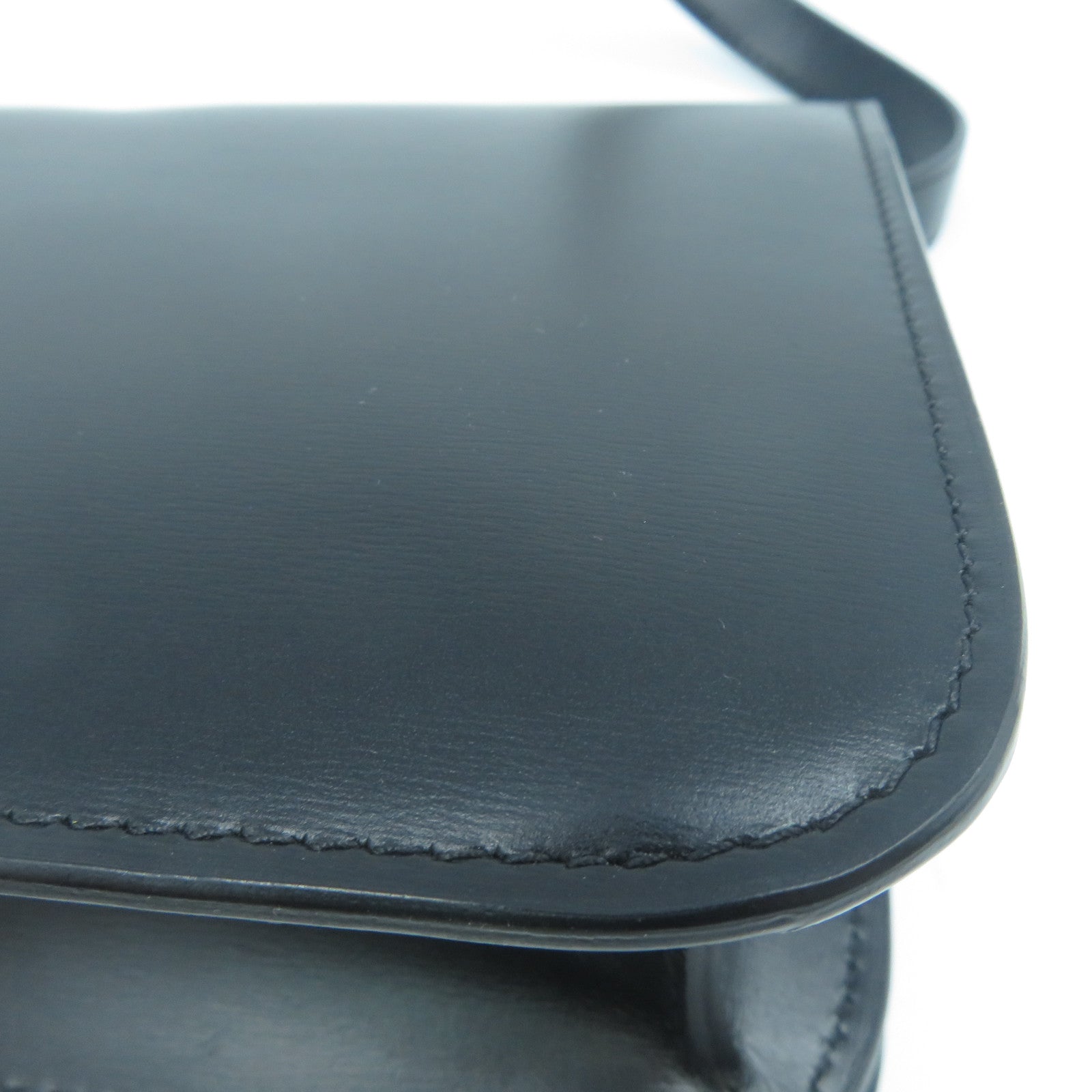 CELINE 牛皮皮革Shoulder Bag金扣肩背袋黑色