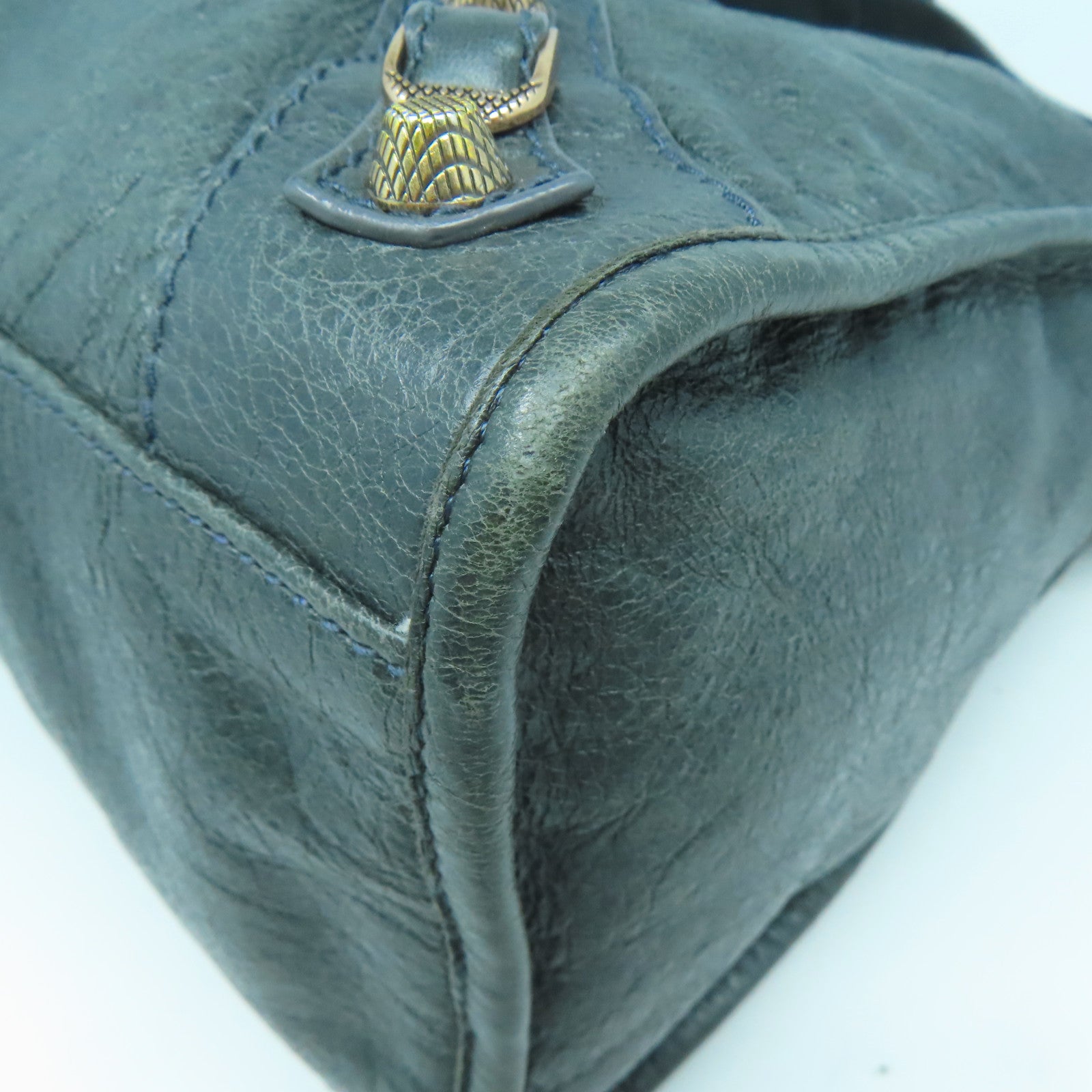 BALENCIAGA 牛皮皮革City Bag手挽肩背兩用袋綠色