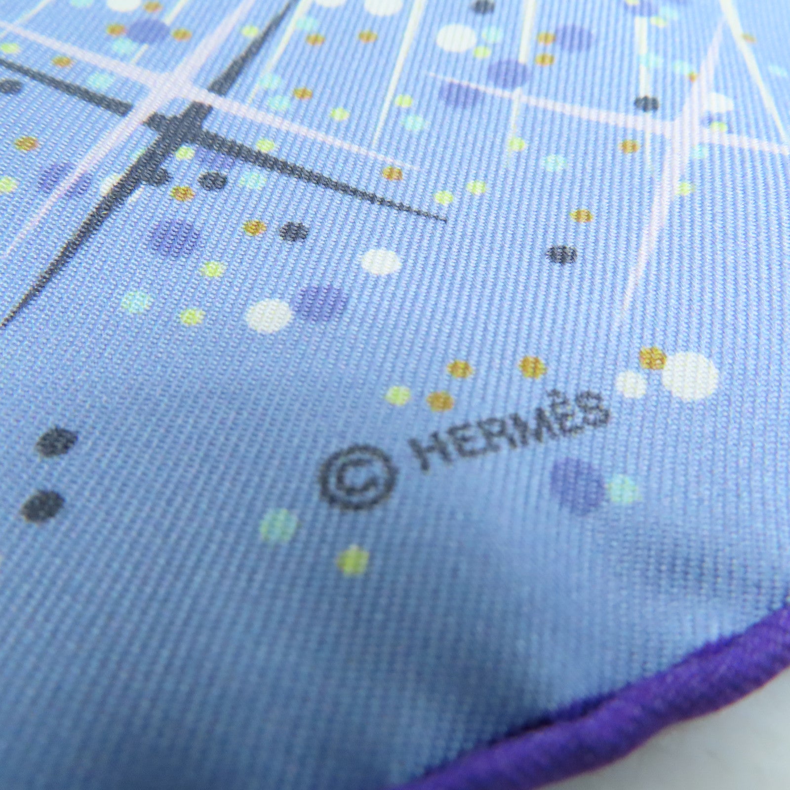 HERMES 【激減優惠】絲質Scarf 40×40絲巾藍色