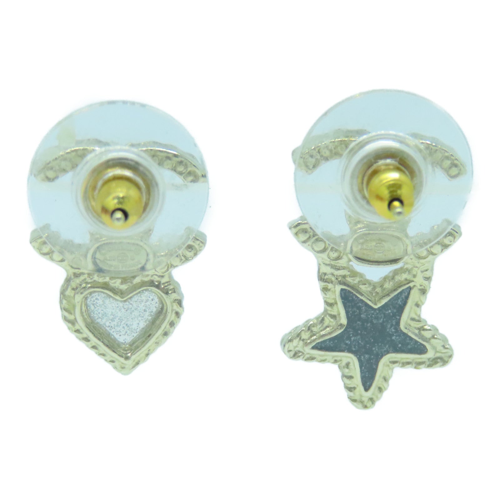 CHANEL 金属Earrings耳环金色黑色