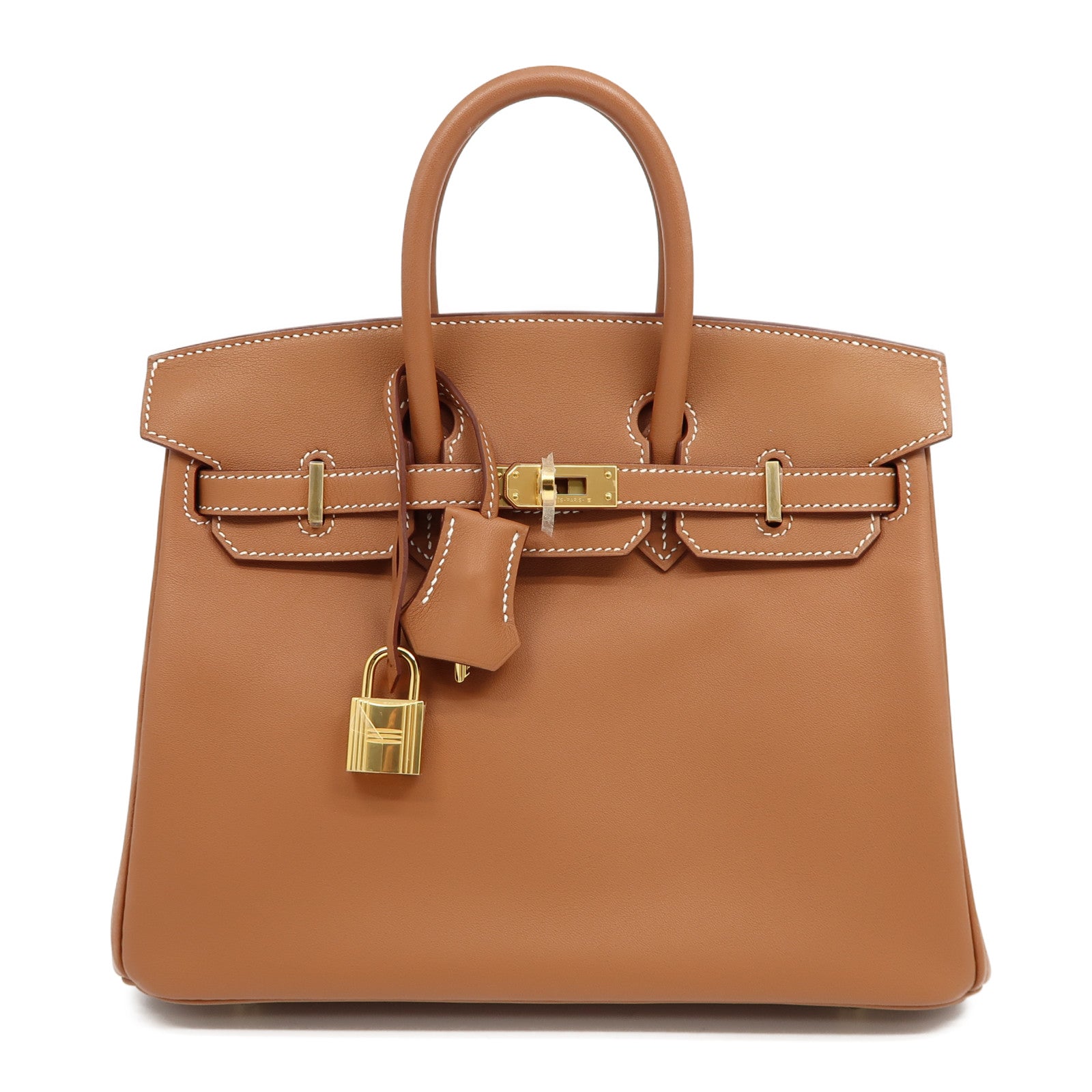 HERMES Swift皮革Birkin 25金扣手挽袋Gold經典駝色