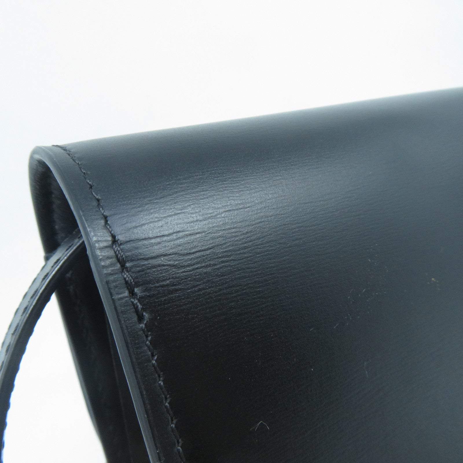 CELINE 牛皮皮革Shoulder Bag金扣肩背袋黑色