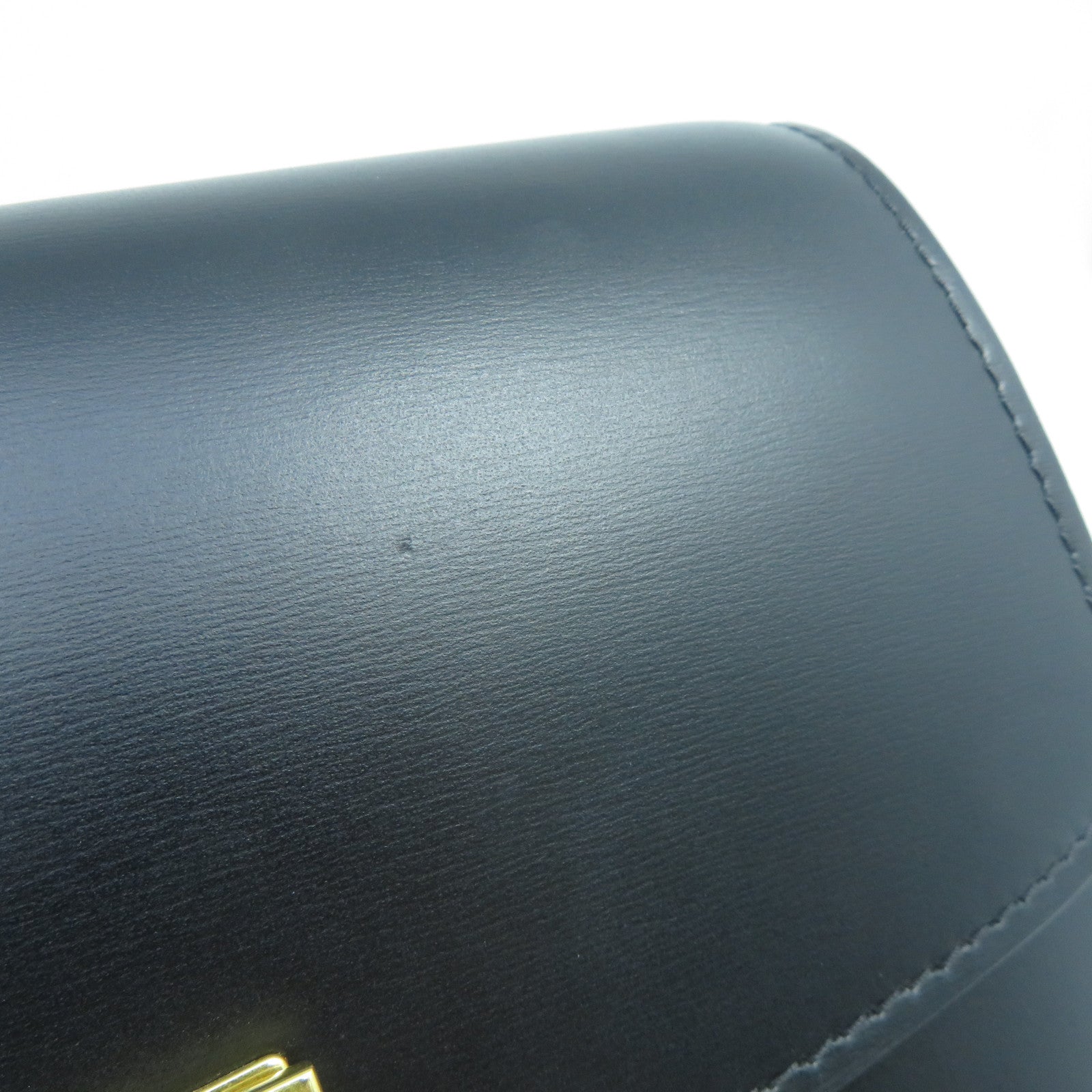 CELINE 牛皮皮革Shoulder Bag金扣肩背袋黑色