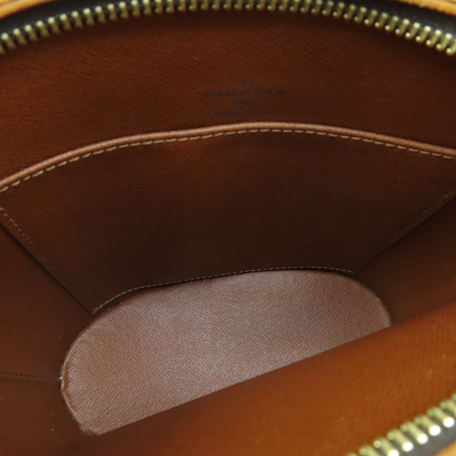 LOUIS VUITTON Monogram Drouot Gold Buckle Shoulder Bag Brown
