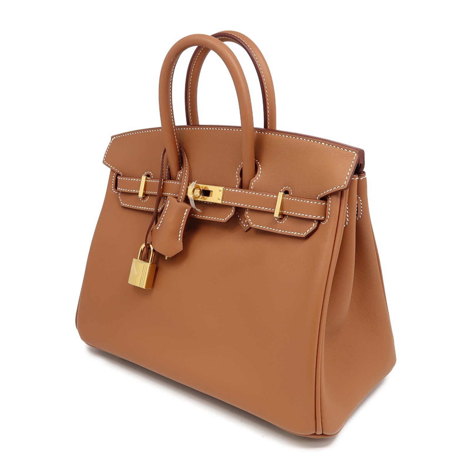 HERMES Swift皮革Birkin 25金扣手挽袋Gold經典駝色