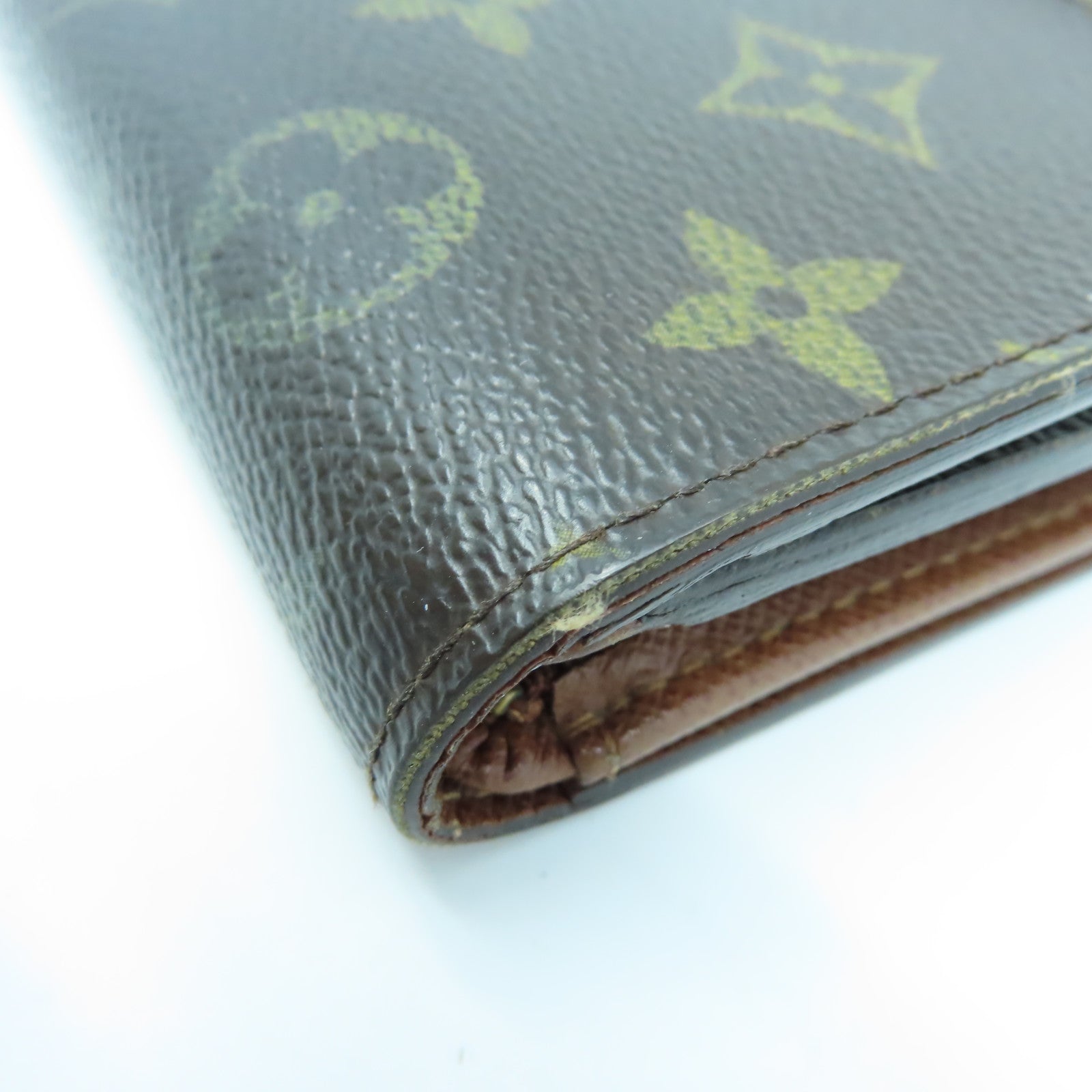 LOUIS VUITTON Monogram Porte Monoaie Vie Tresor金扣長錢包棕色