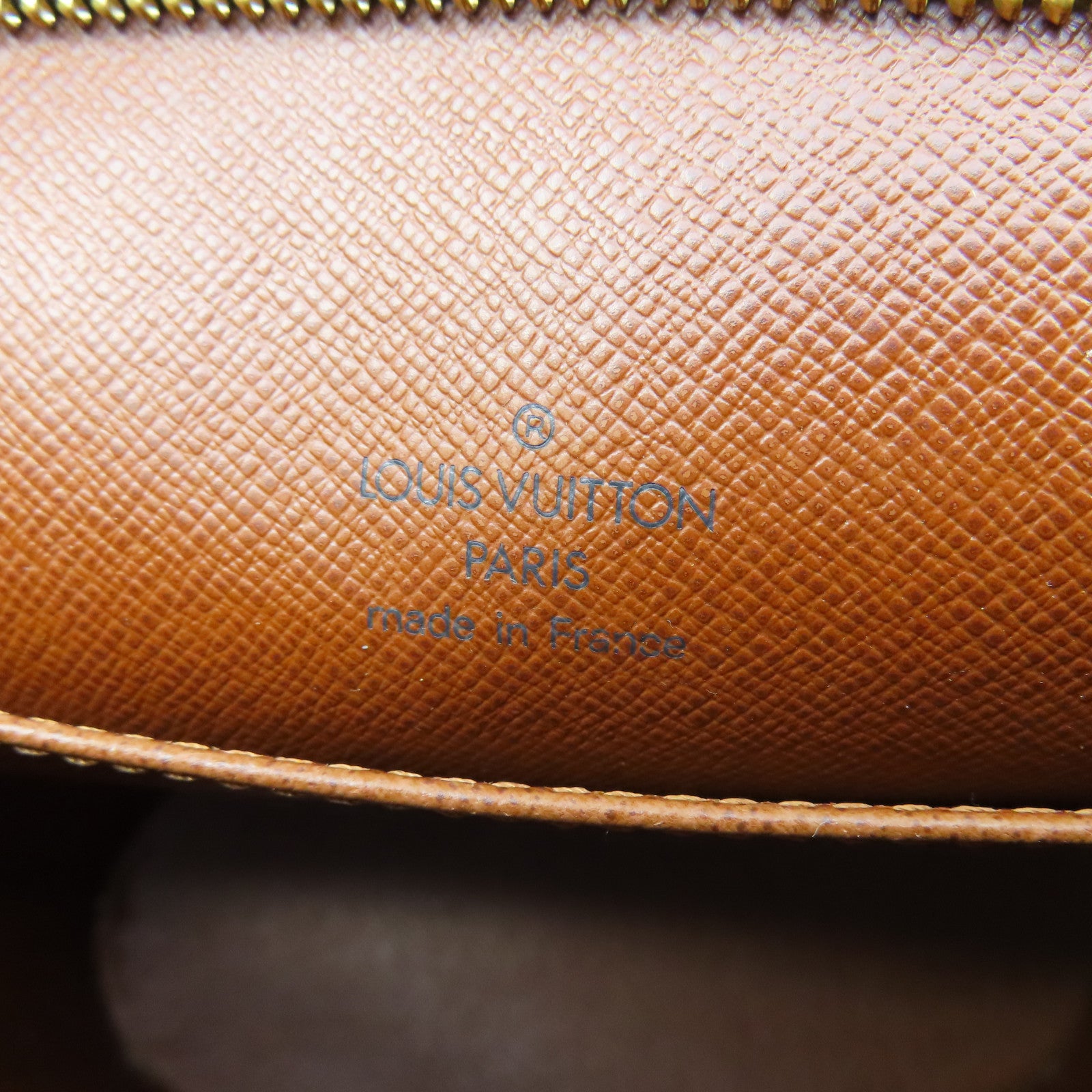 LOUIS VUITTON Monogram Drouot Gold Buckle Shoulder Bag Brown