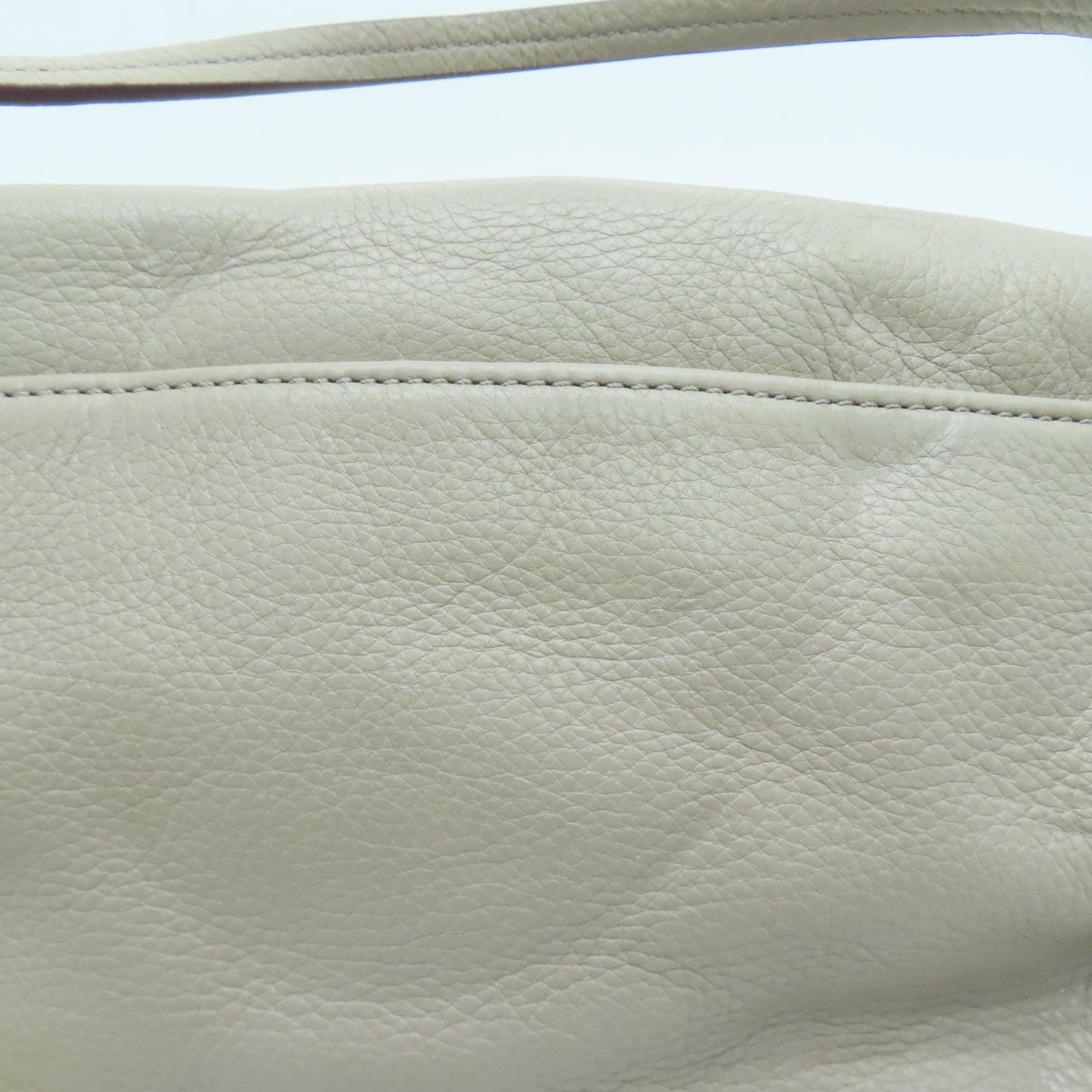 COACH 皮革Handbag銀扣手挽袋灰色